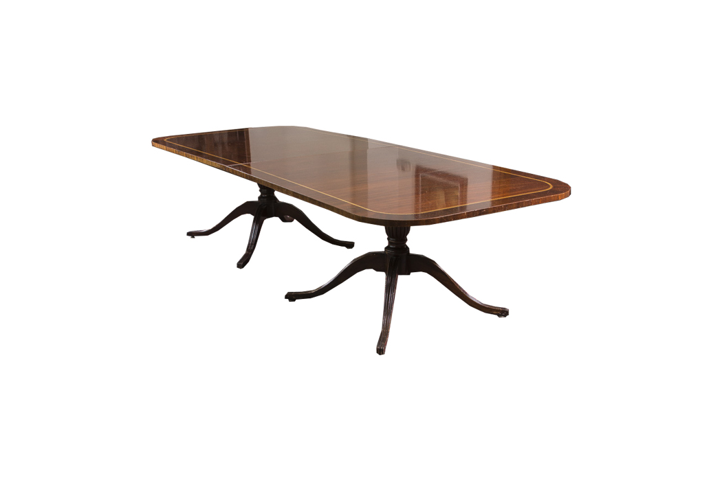 Vintage Double Pedestal Mahogany  Dining Table by Councill