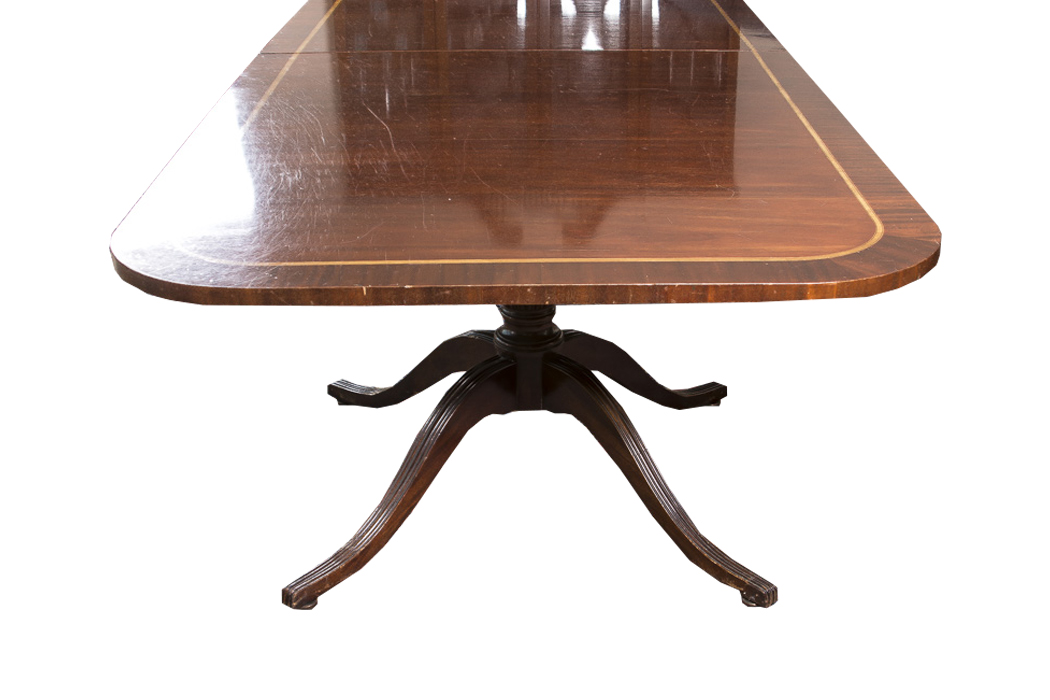 Vintage Double Pedestal Mahogany  Dining Table by Councill