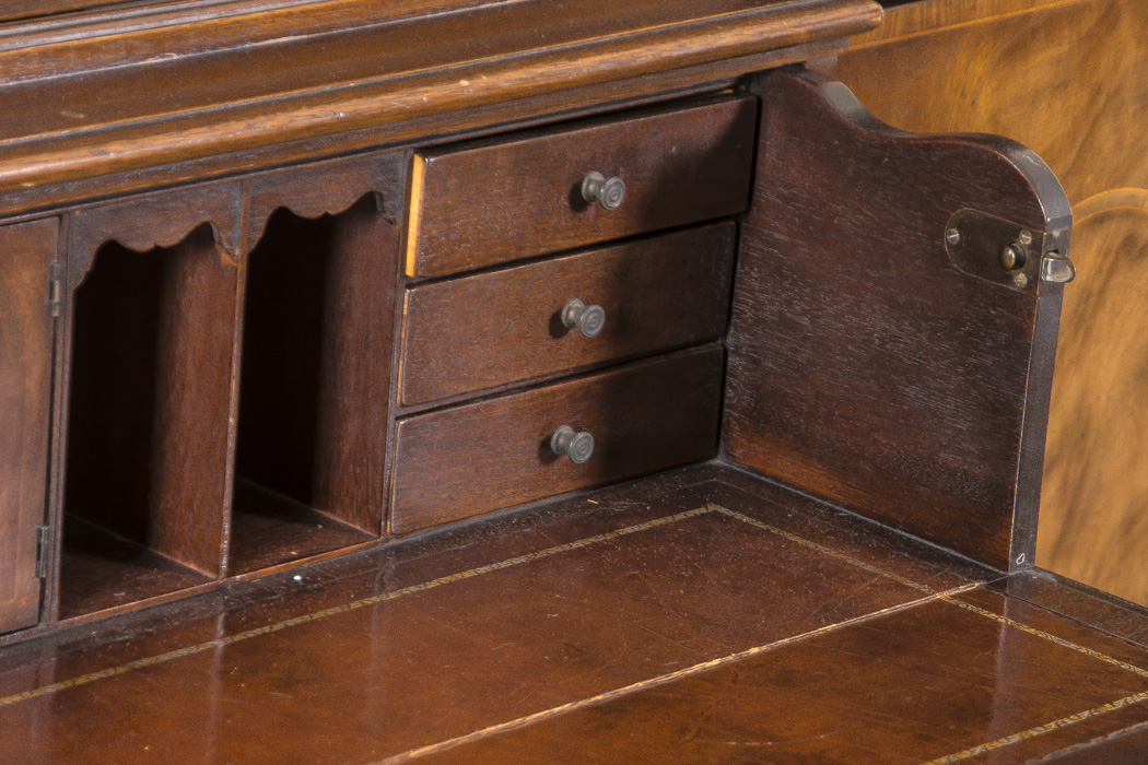 George III Style Mahogany Breakfront Secretaire by Baker