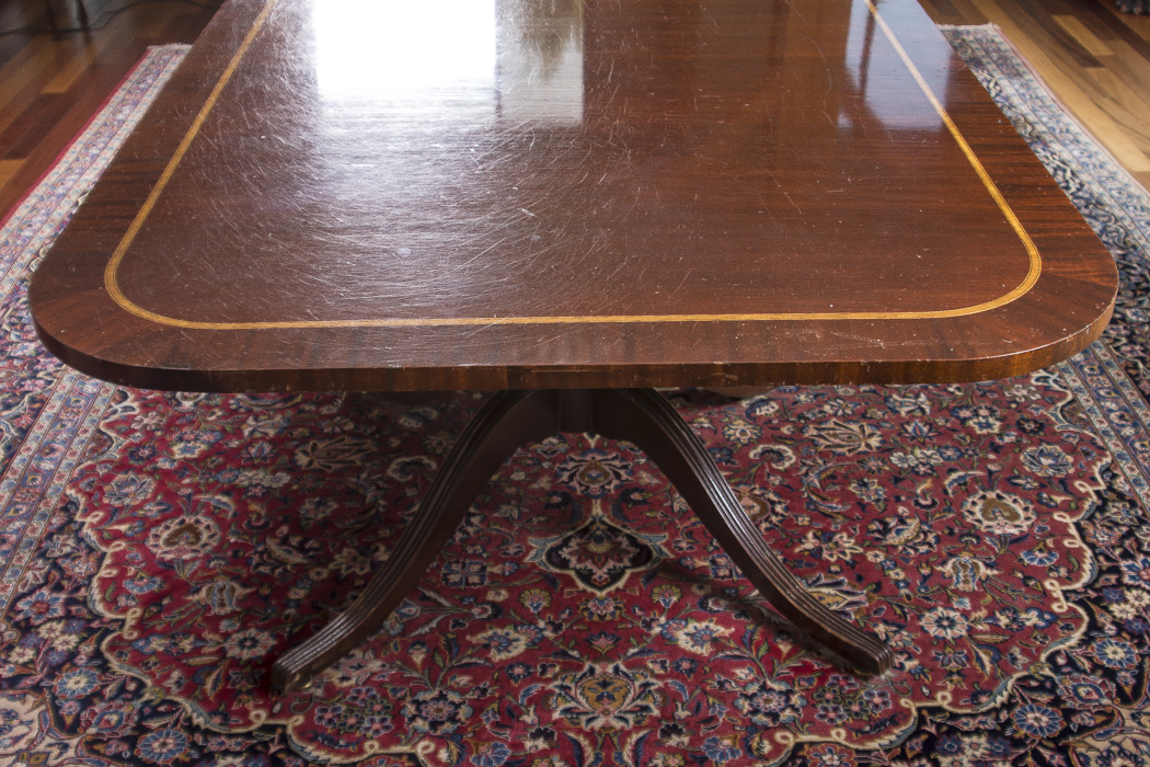 Vintage Double Pedestal Mahogany  Dining Table by Councill