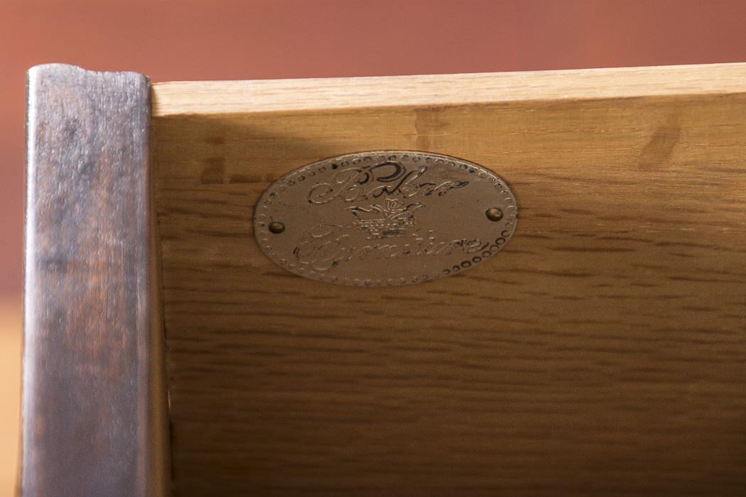 George III Style Mahogany Breakfront Secretaire by Baker