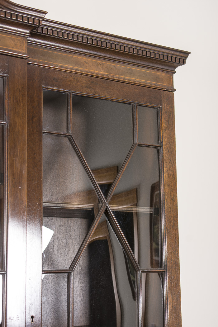 George III Style Mahogany Breakfront Secretaire by Baker