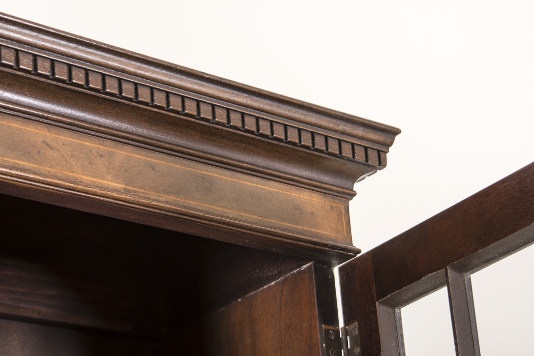 George III Style Mahogany Breakfront Secretaire by Baker