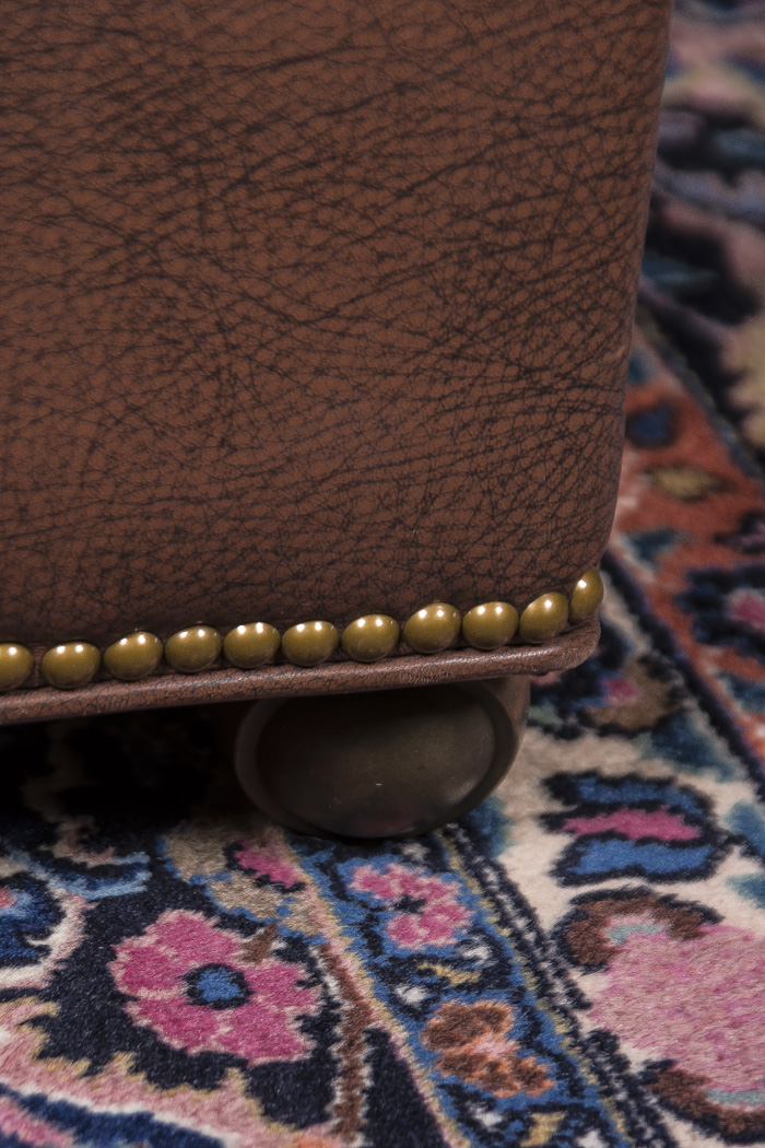 Hancock & Moore Leather Armchair and Ottoman