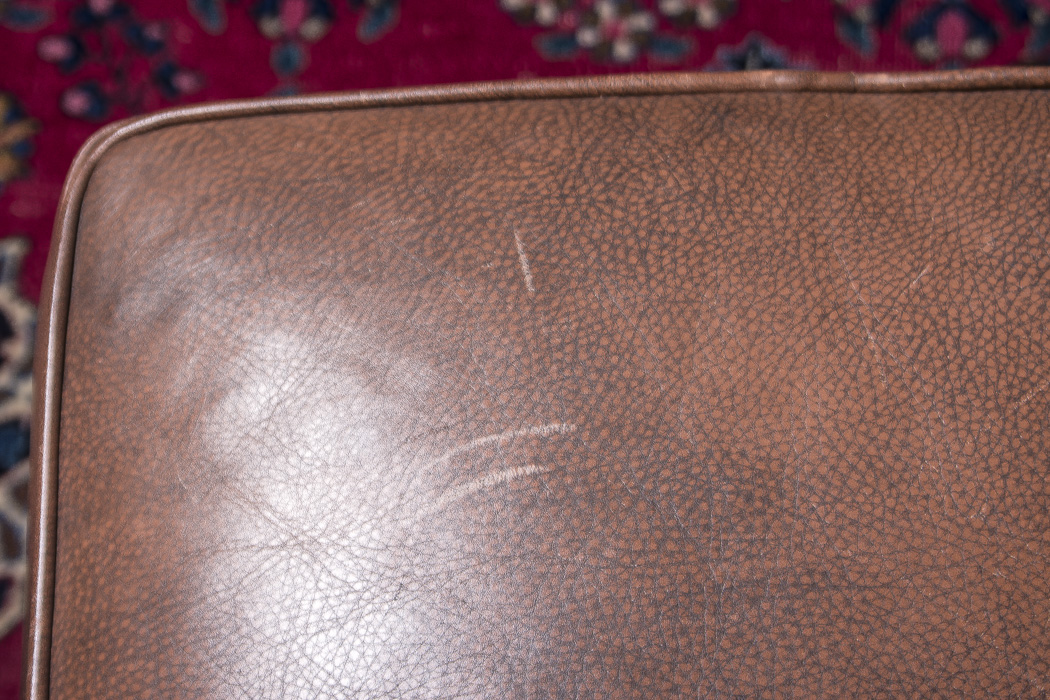 Hancock & Moore Leather Armchair and Ottoman