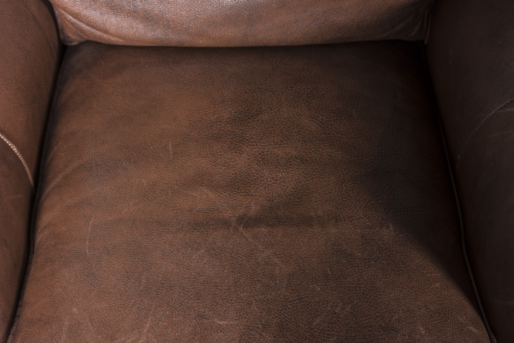 Hancock & Moore Leather Armchair and Ottoman