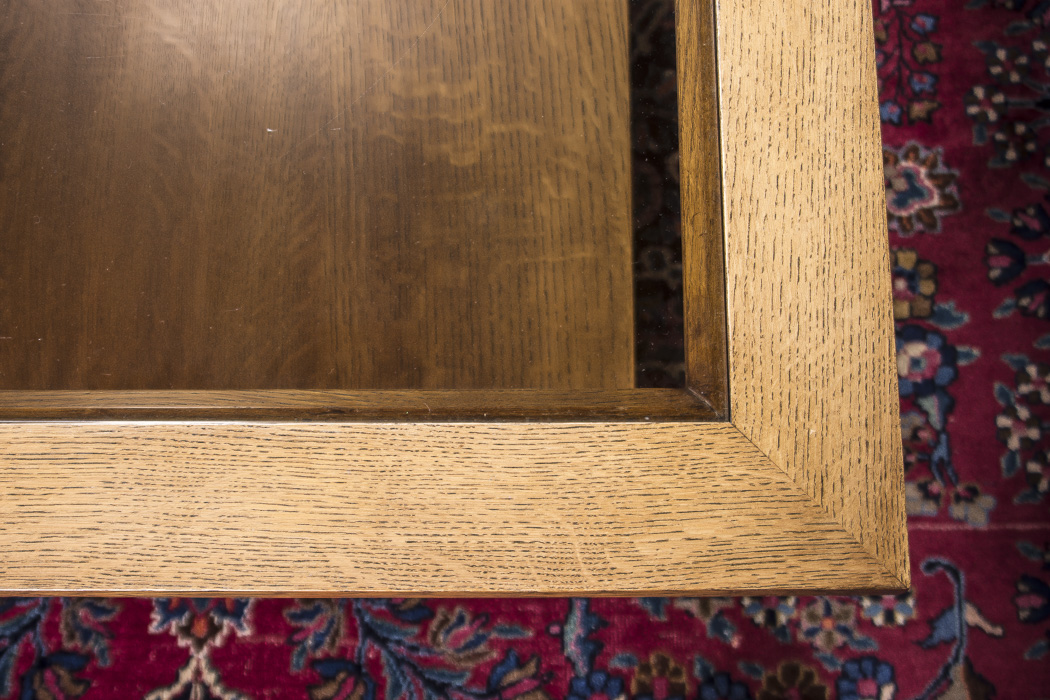 Stickley Mission Style Oak Coffee Table with Glass Top