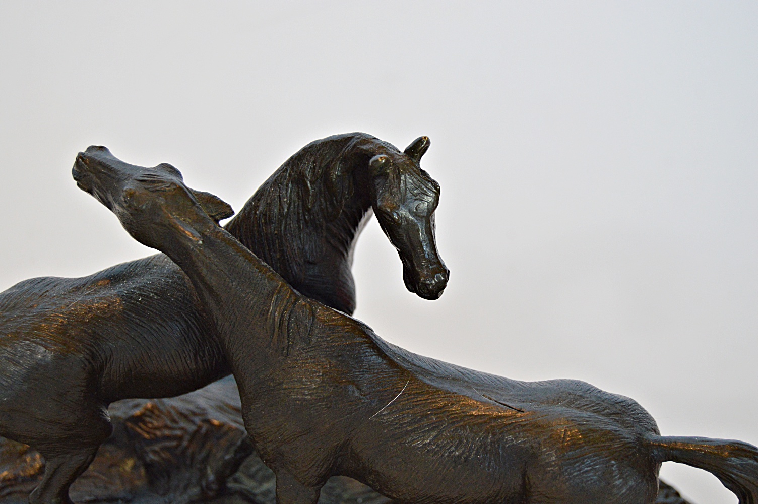 After Pierre Jules Mene Bronze Horse Sculpture "L' Accolade"