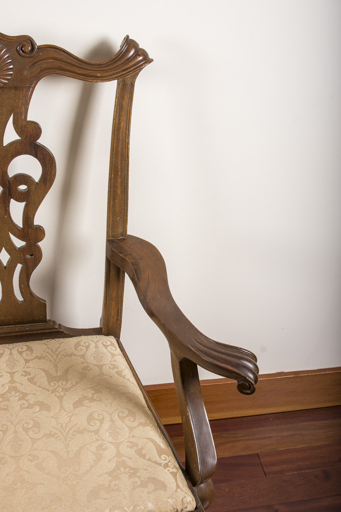 Mahogany Chippendale Style  Armchair