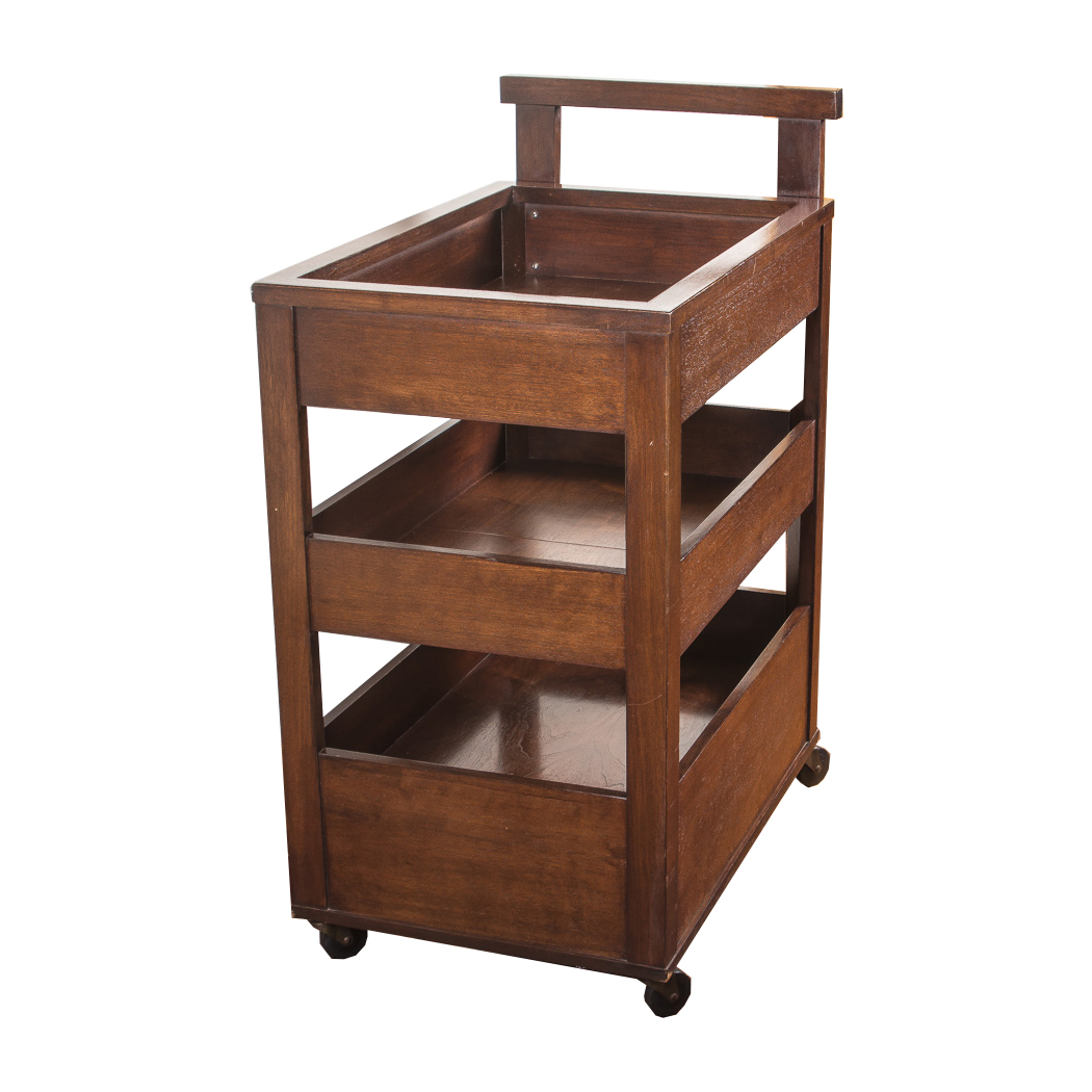 Walnut Library Cart