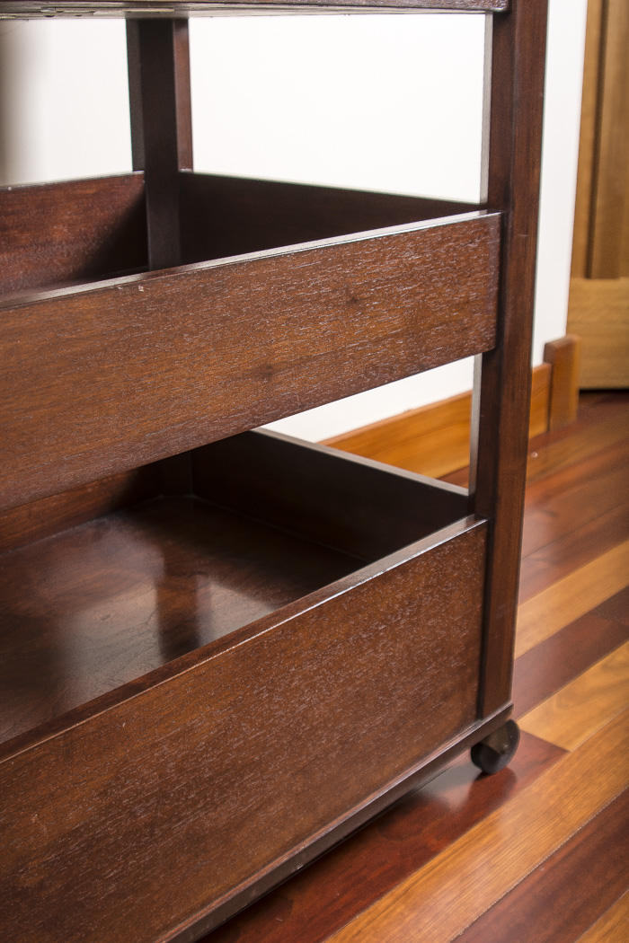 Walnut Library Cart