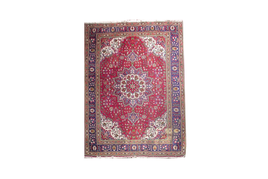 Hand-Knotted Tabriz Wool Area Rug