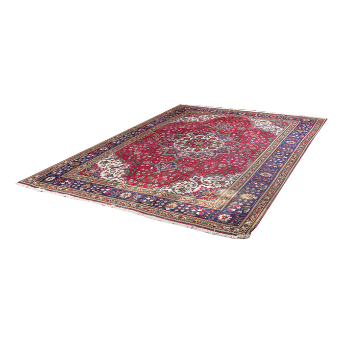 Hand-Knotted Tabriz Wool Area Rug