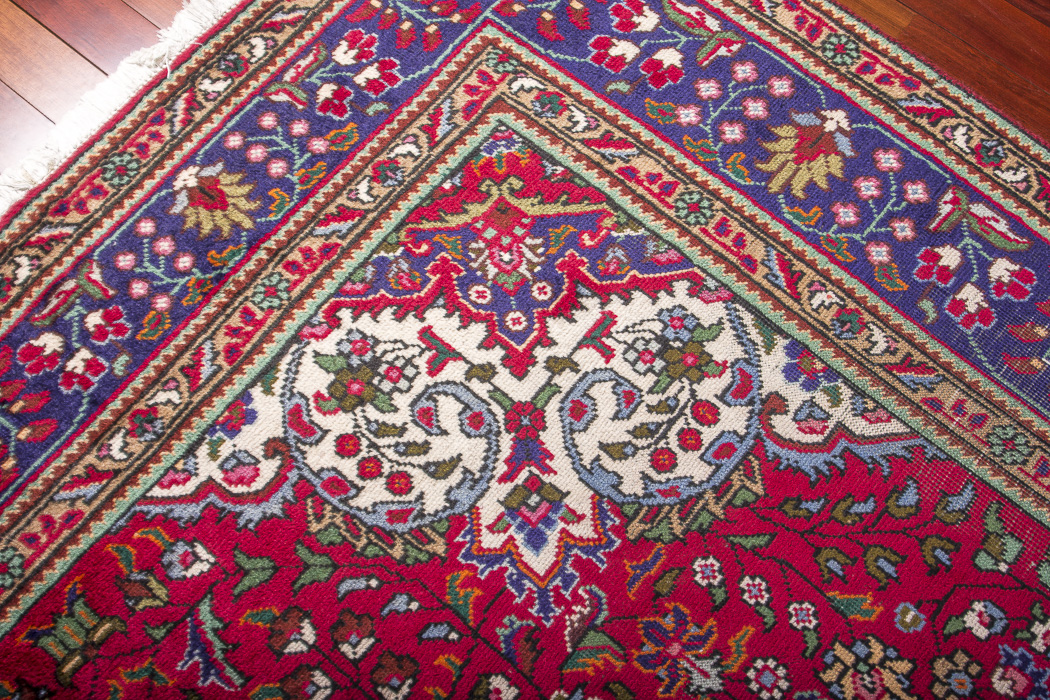 Hand-Knotted Tabriz Wool Area Rug