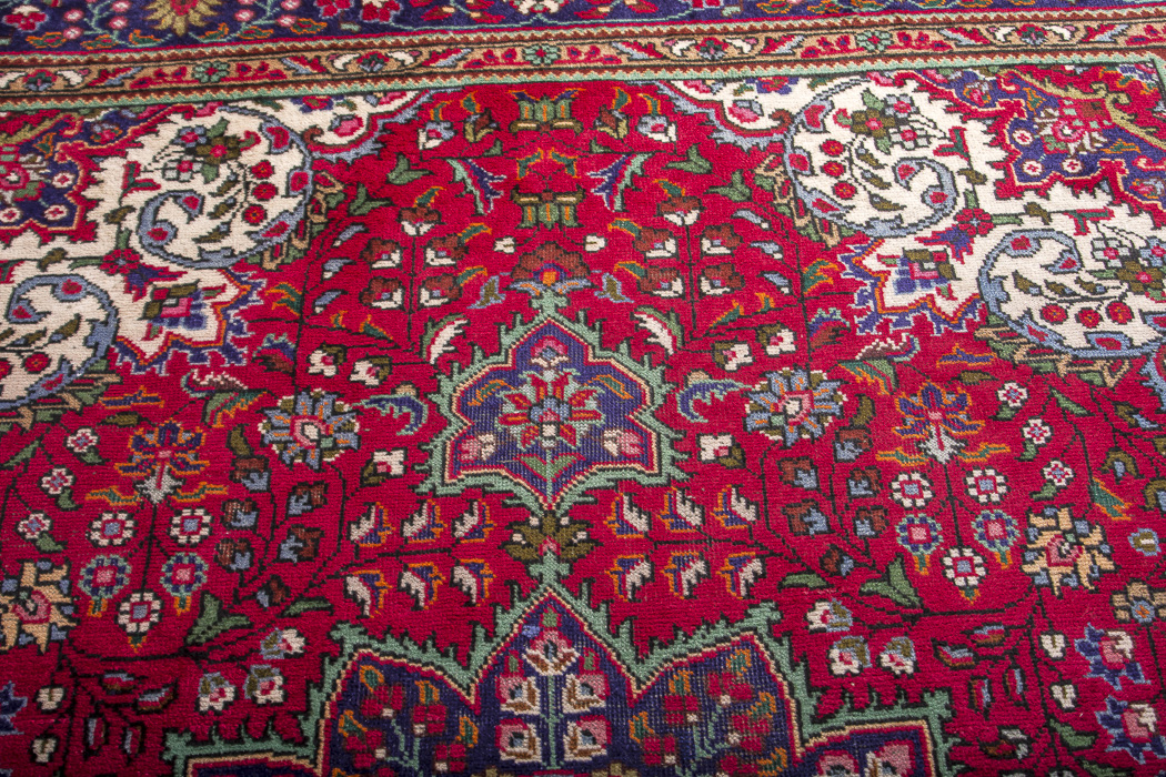 Hand-Knotted Tabriz Wool Area Rug