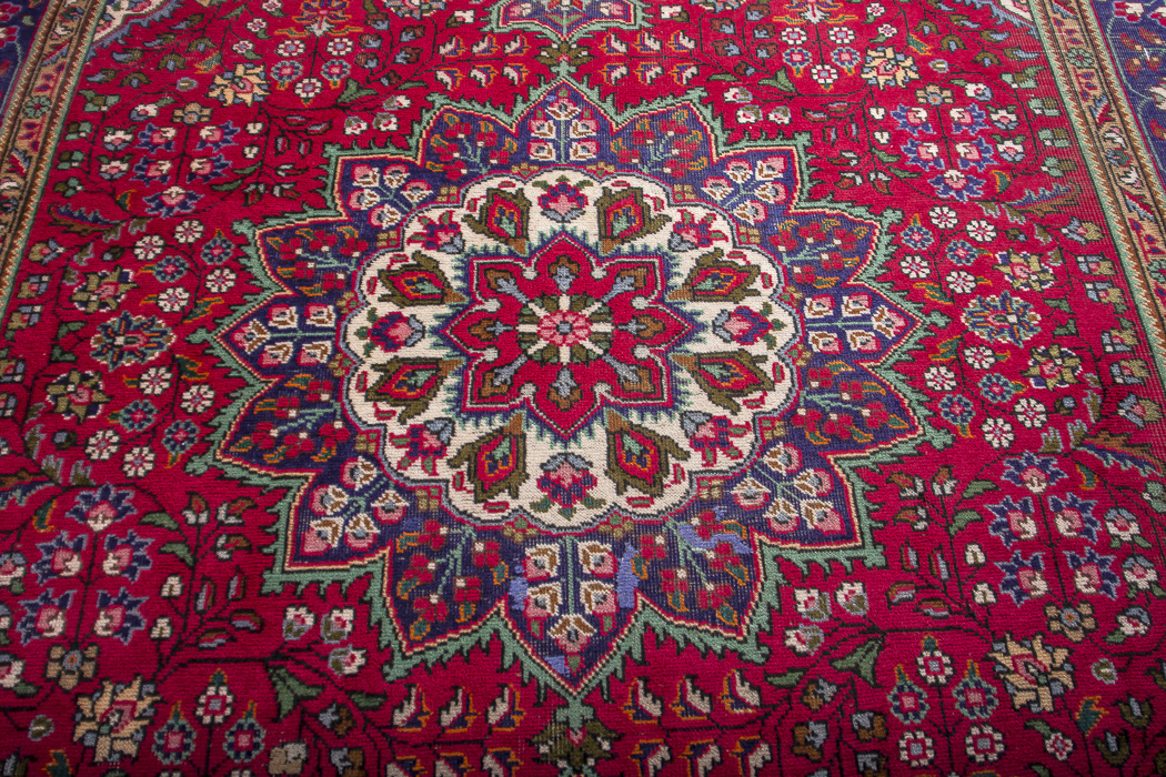 Hand-Knotted Tabriz Wool Area Rug
