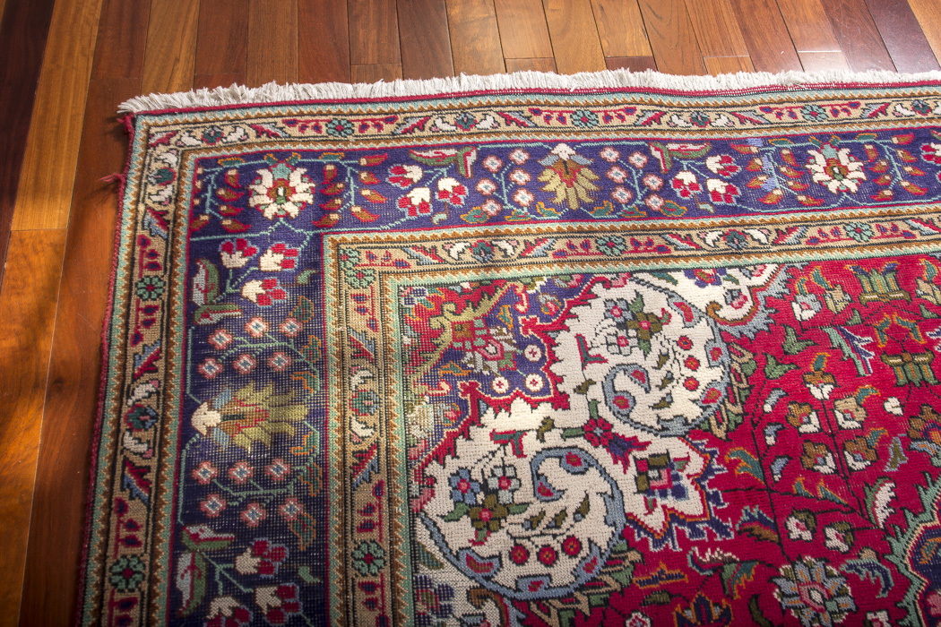 Hand-Knotted Tabriz Wool Area Rug