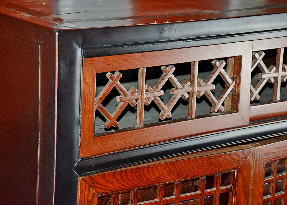 Oak Chinese Apothecary Cabinet