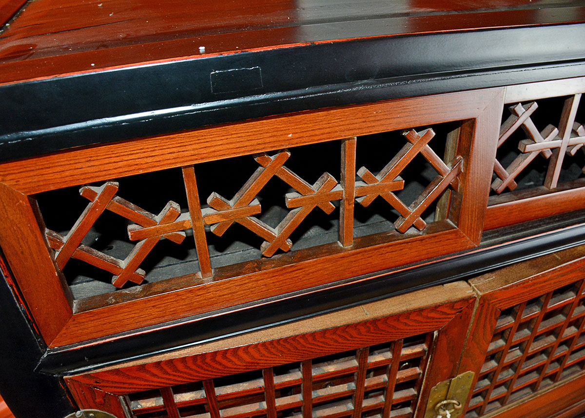 Oak Chinese Apothecary Cabinet