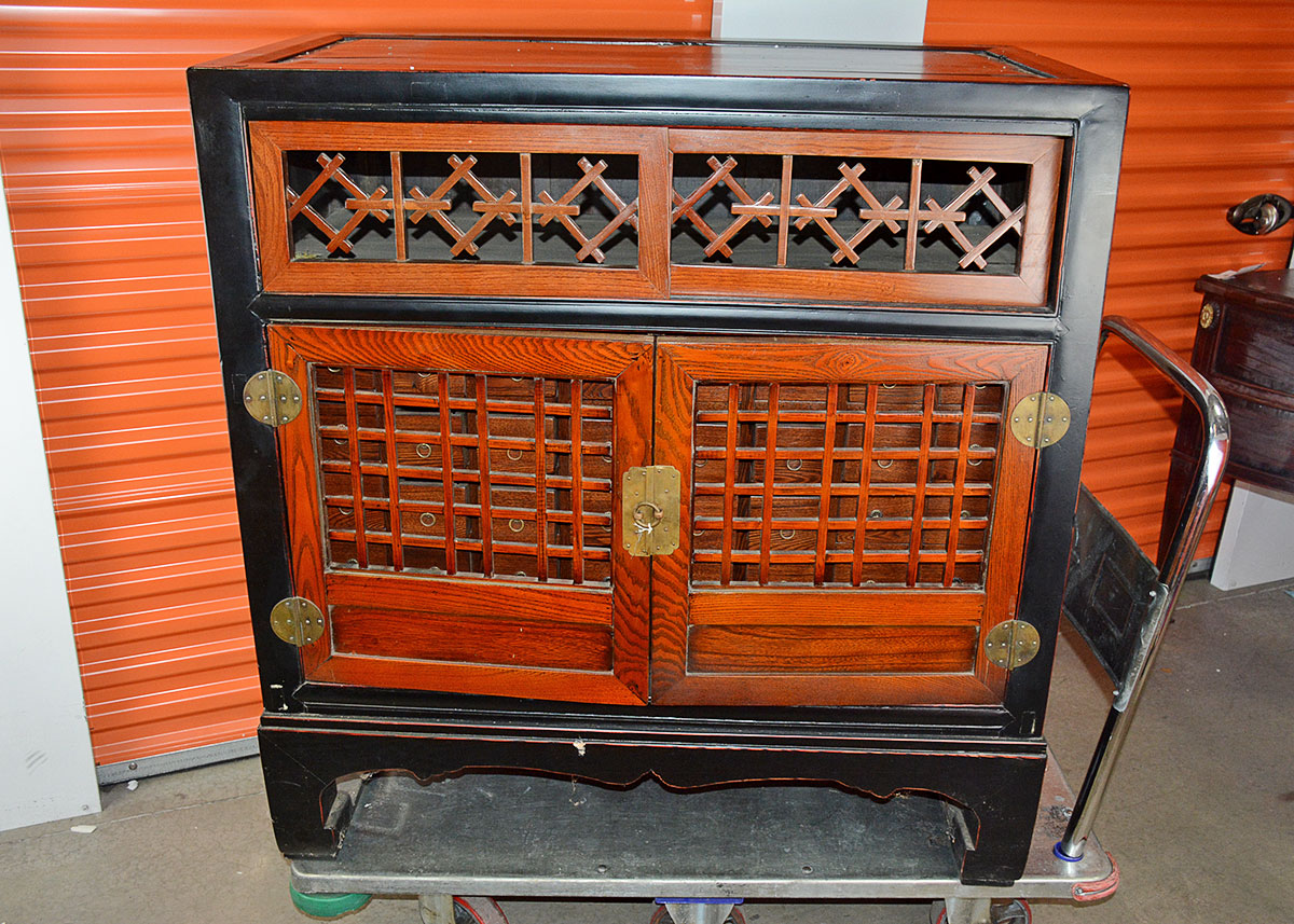 Oak Chinese Apothecary Cabinet