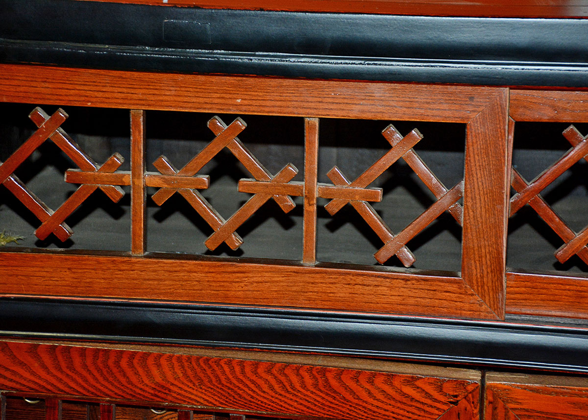 Oak Chinese Apothecary Cabinet