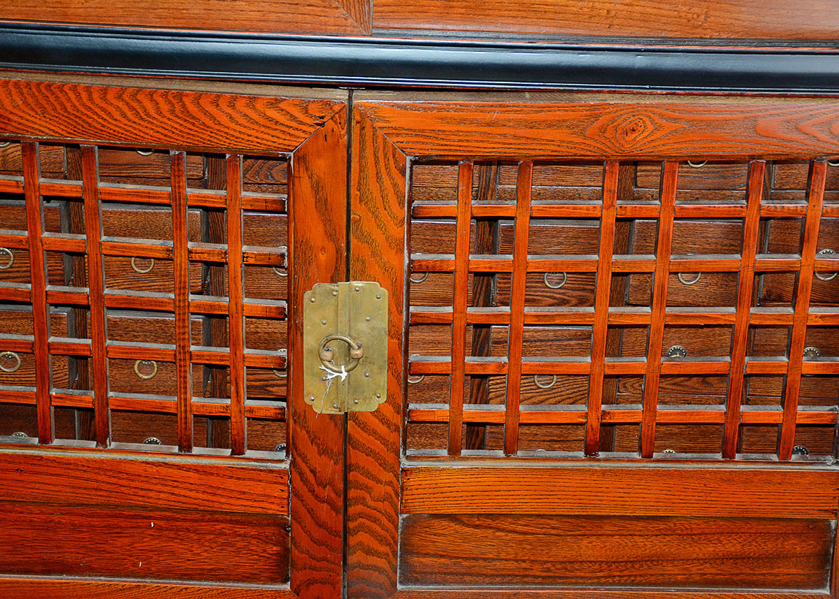 Oak Chinese Apothecary Cabinet