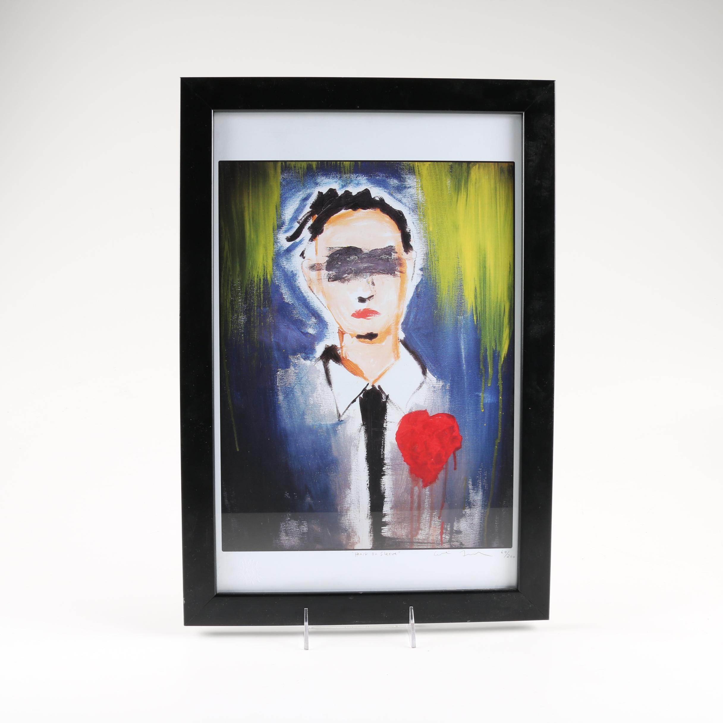 Colin Frangicetto Limited Edition Giclee "Heart on Sleeve"