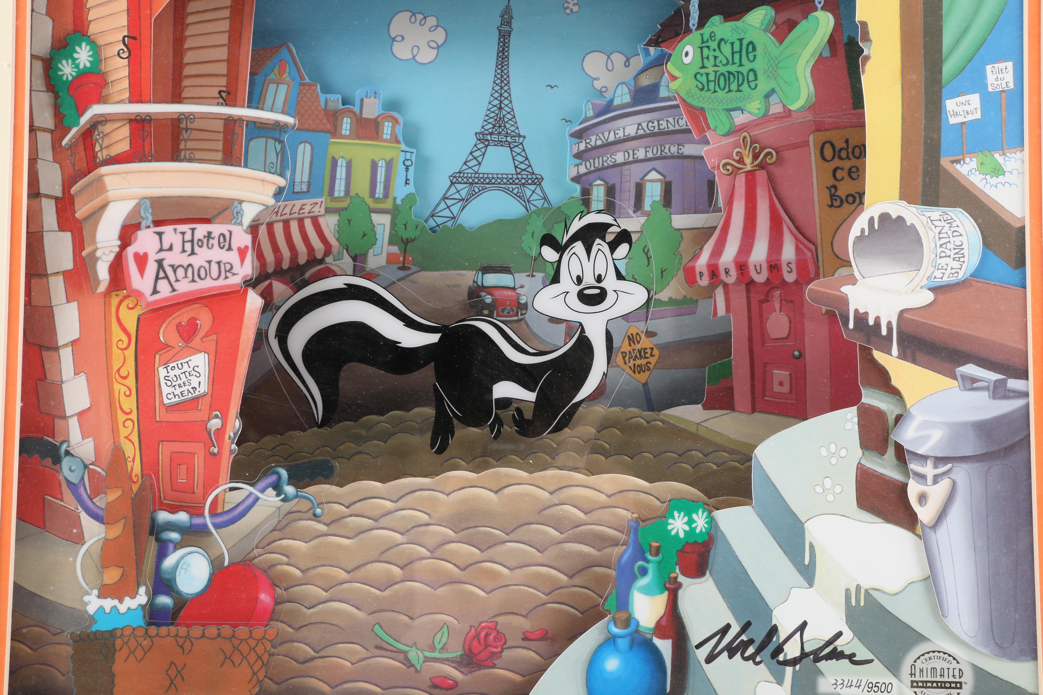 Animated Animations Limited Edition Layered Offset Lithograph "Vive Le Pew"