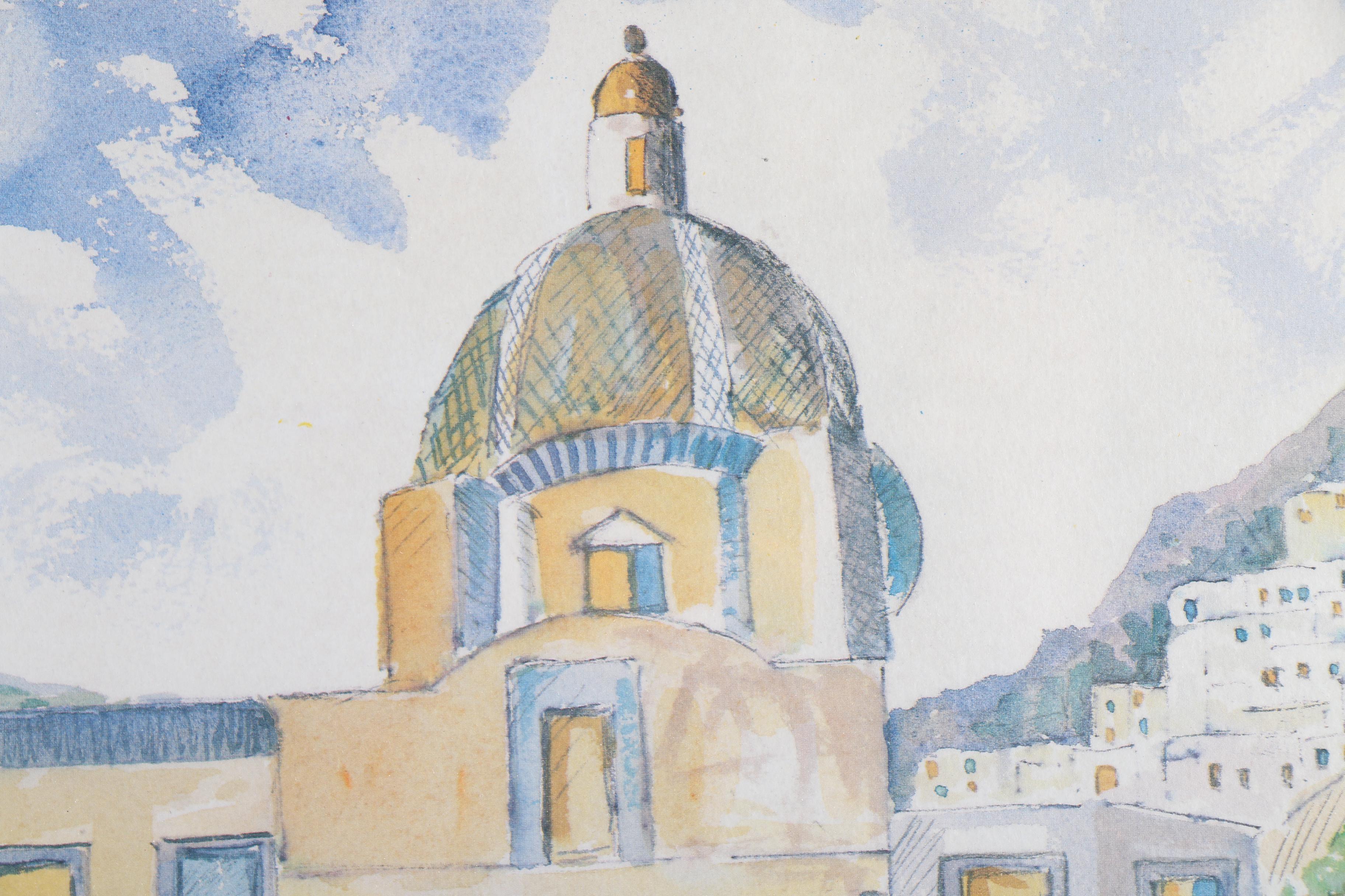 Offset Lithographs After G. Sundella "Positano"