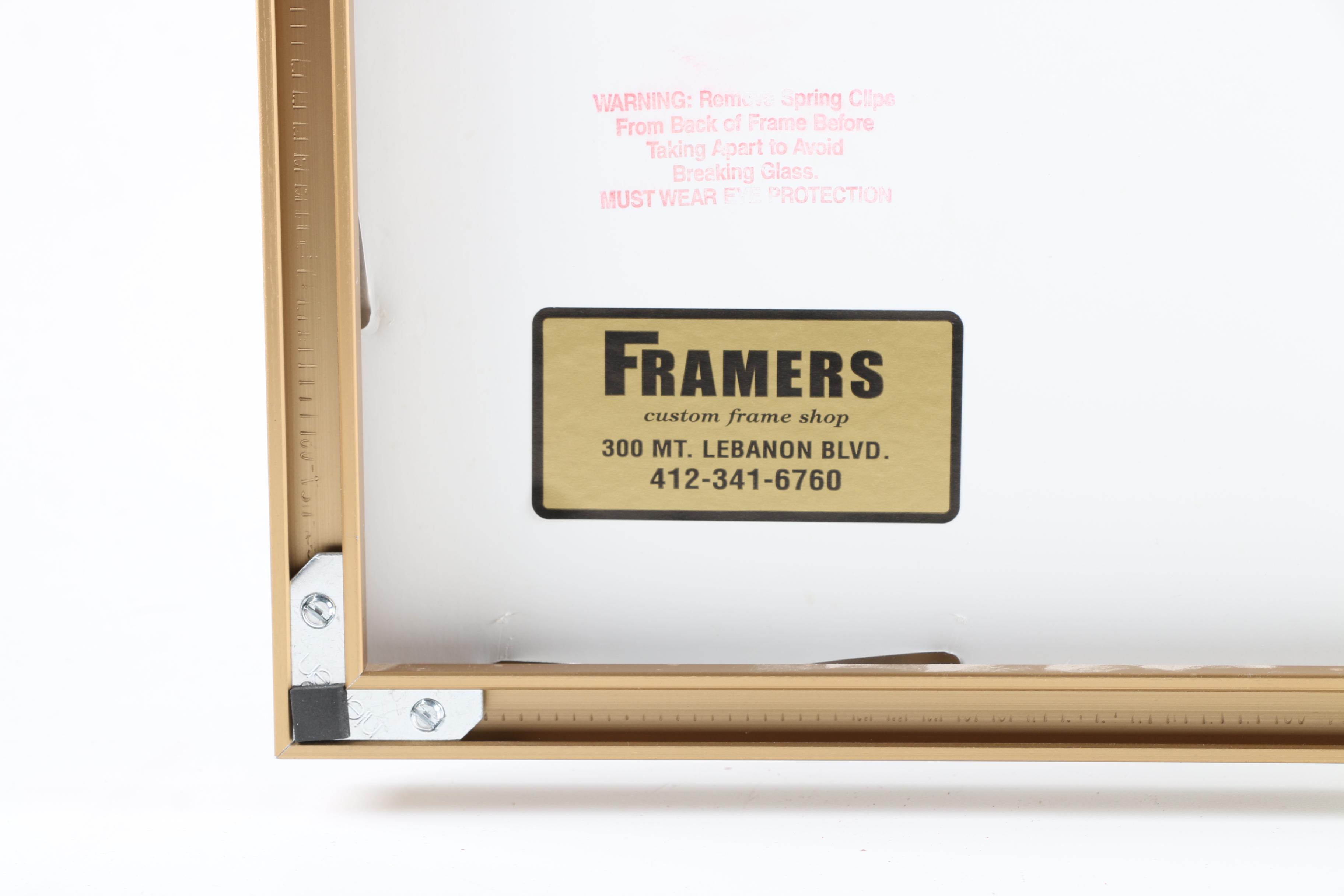 Oil on Canvas of Gondolas in Venice