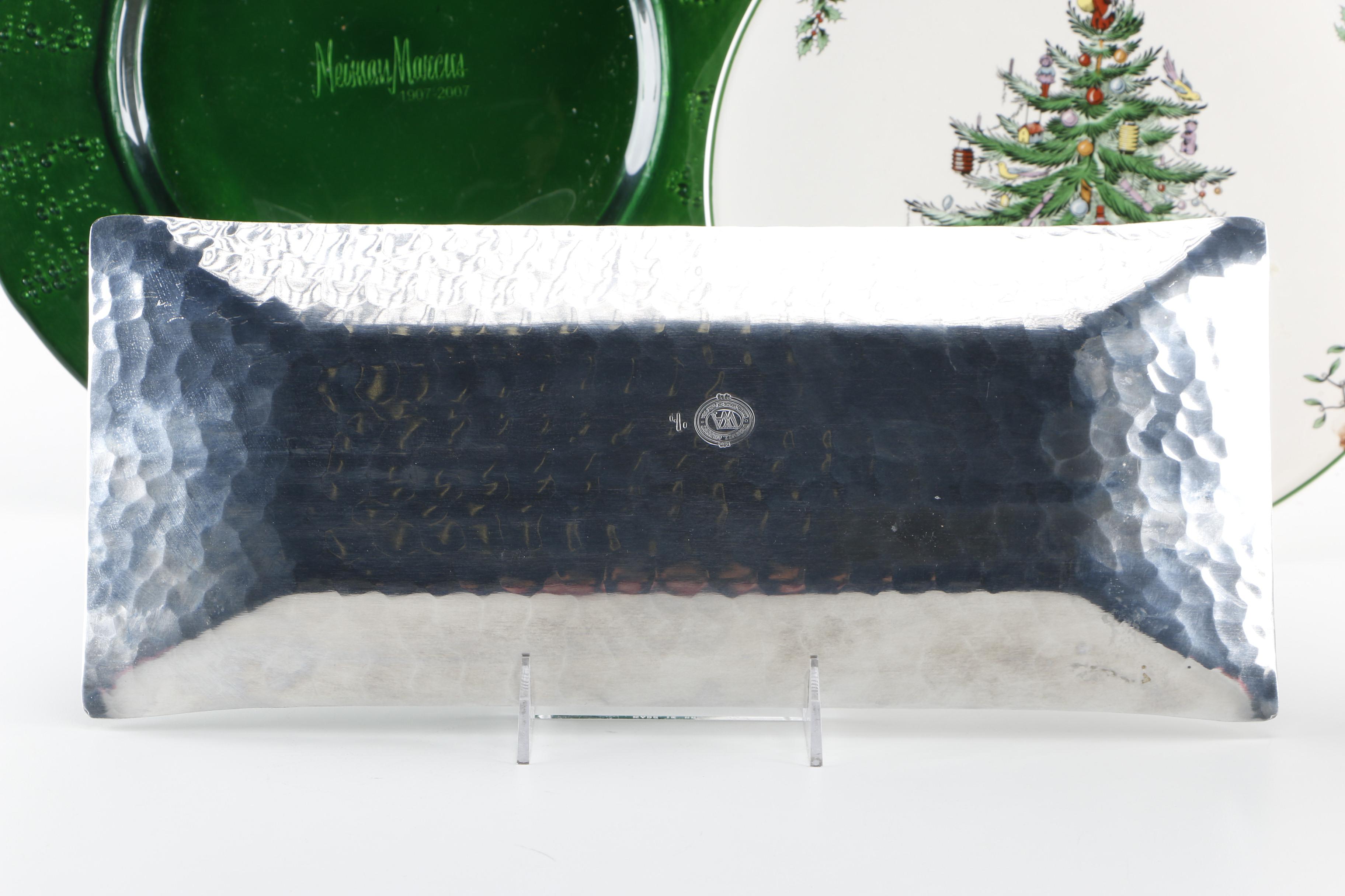 Assorted Christmas Decor Including Spode and Neiman Marcus