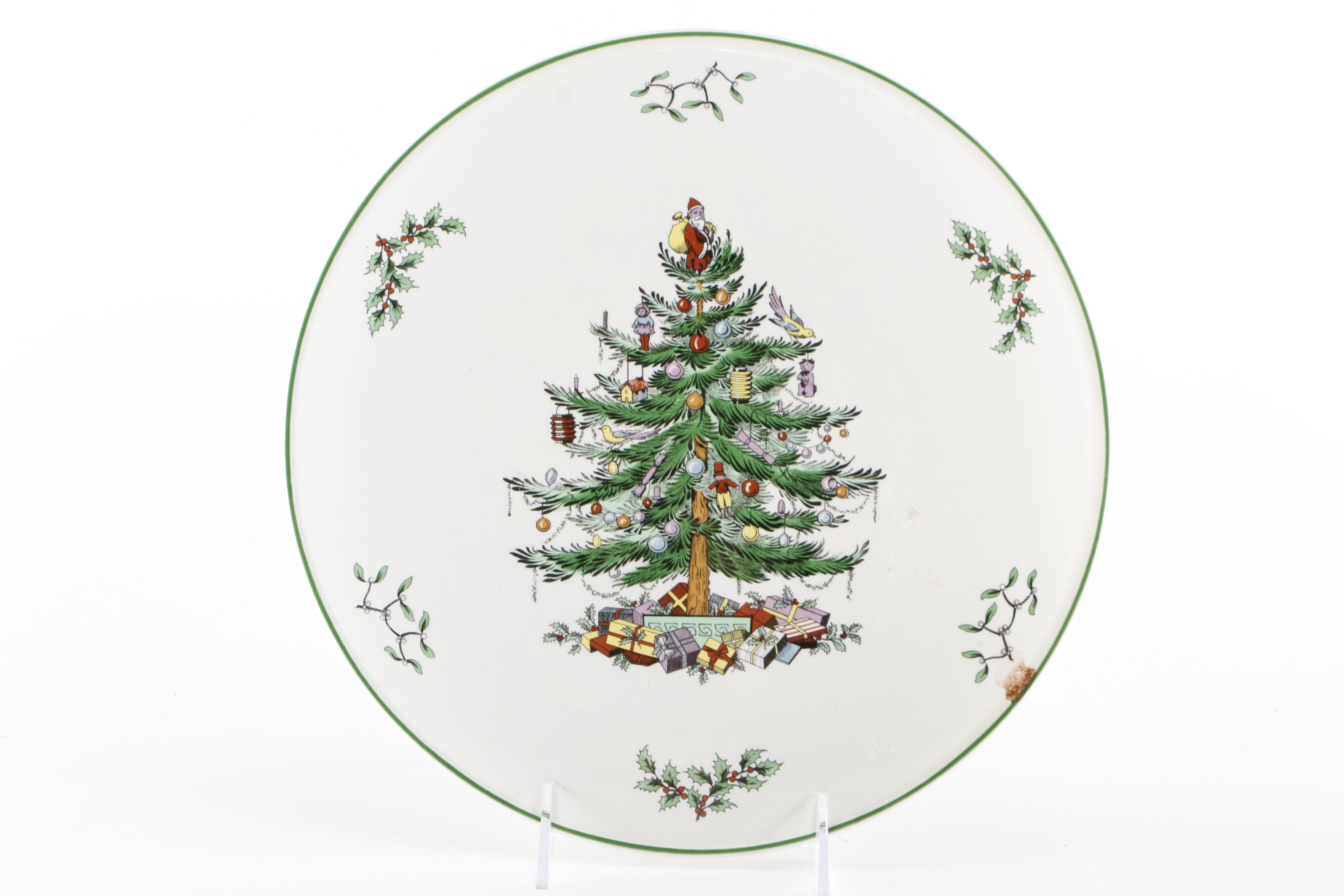 Assorted Christmas Decor Including Spode and Neiman Marcus