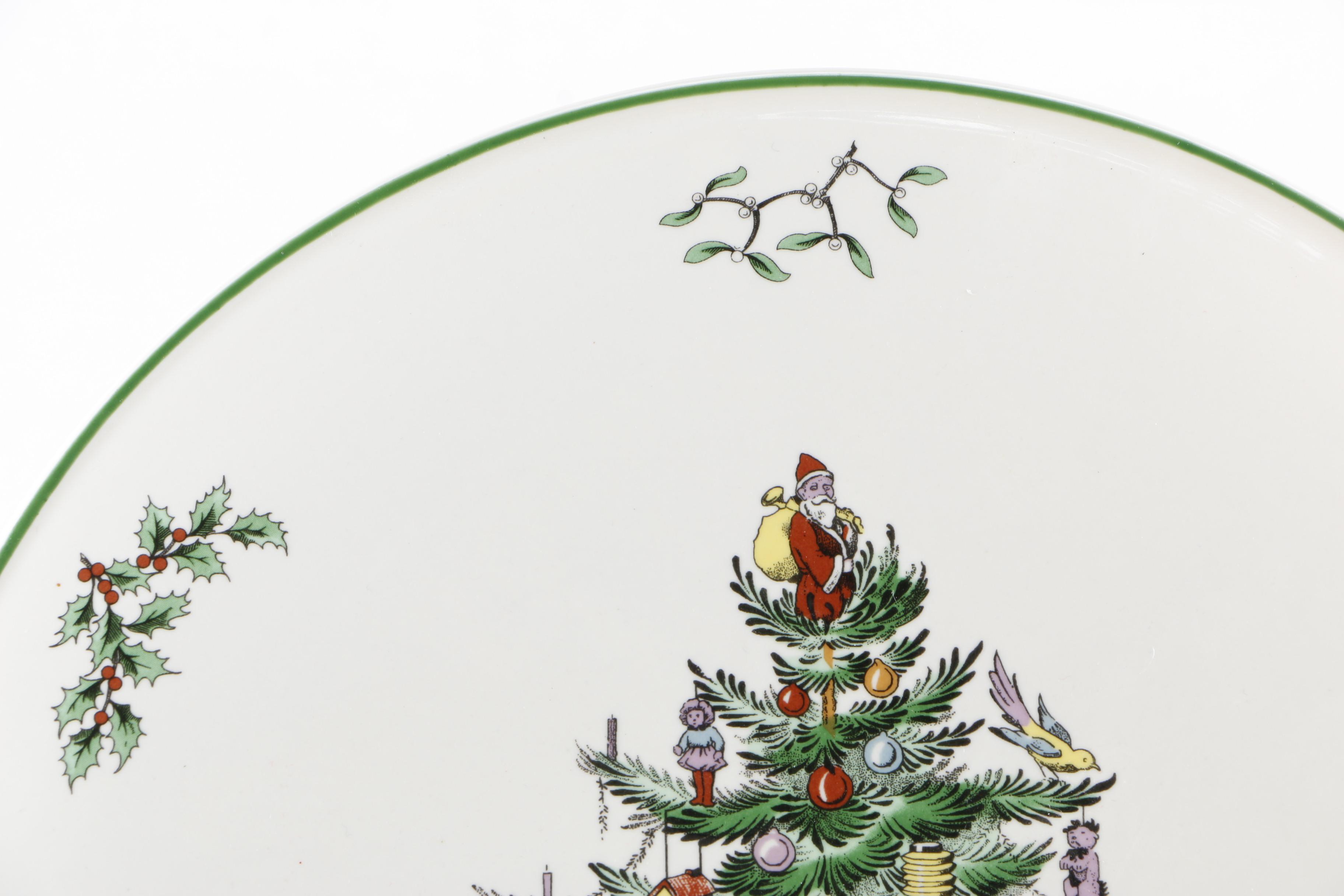 Assorted Christmas Decor Including Spode and Neiman Marcus