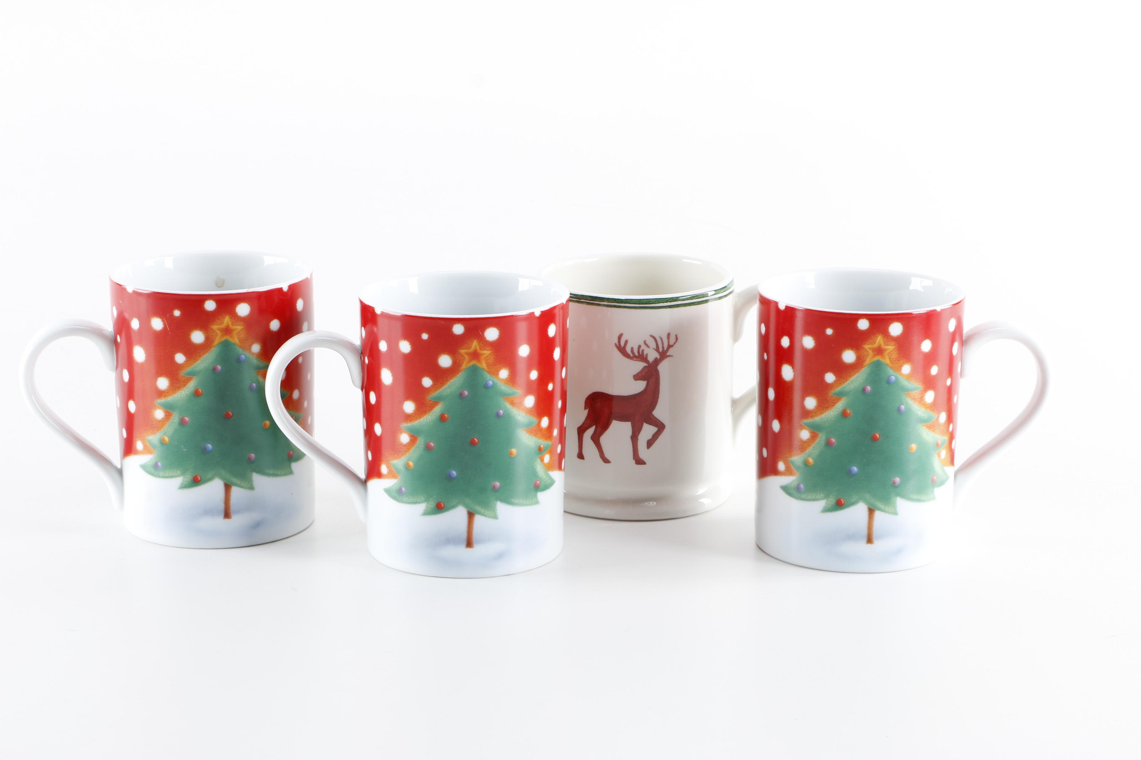 Assorted Christmas Decor Including Spode and Neiman Marcus