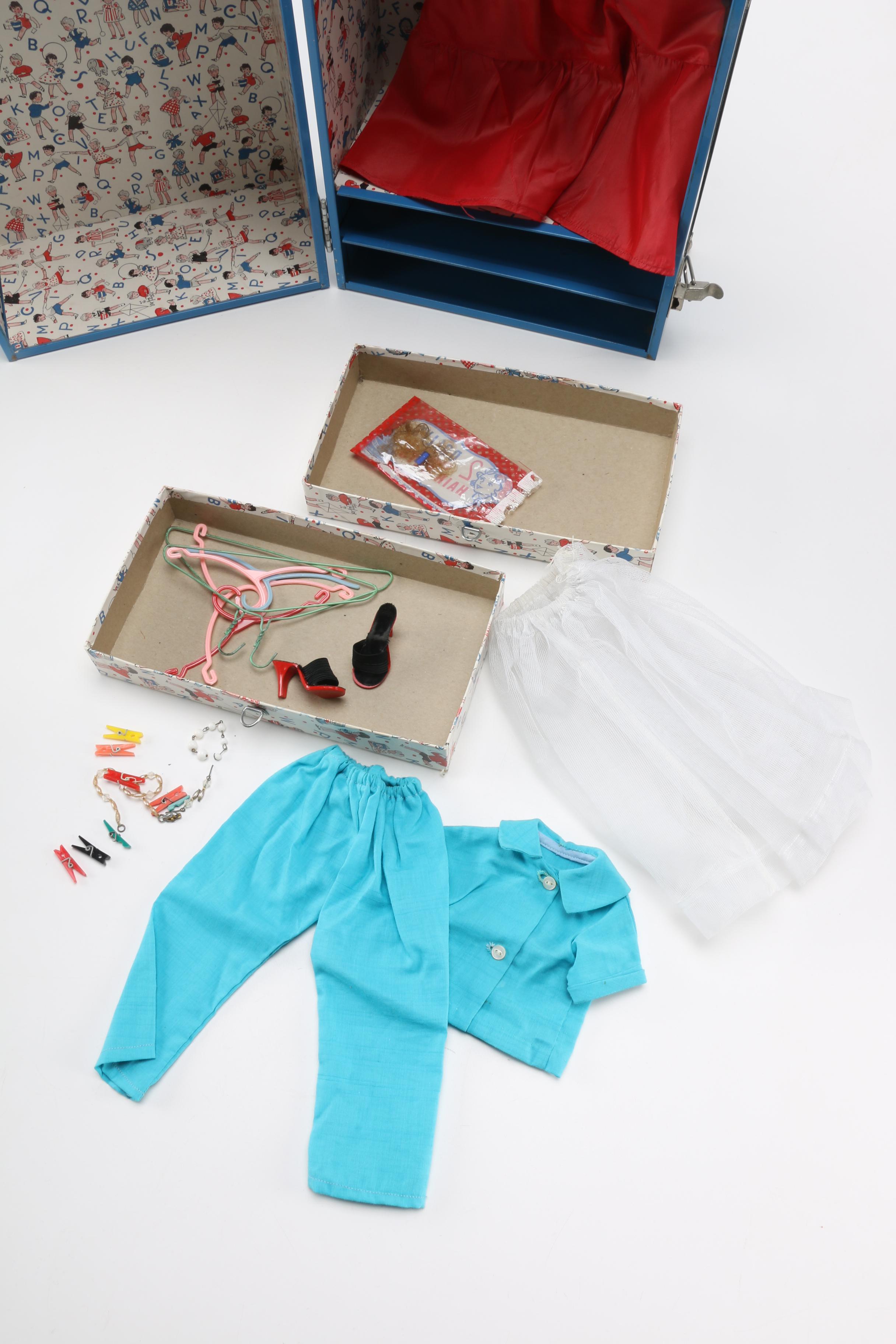 Vintage Horsman Cindy Doll and Wardrobe Case