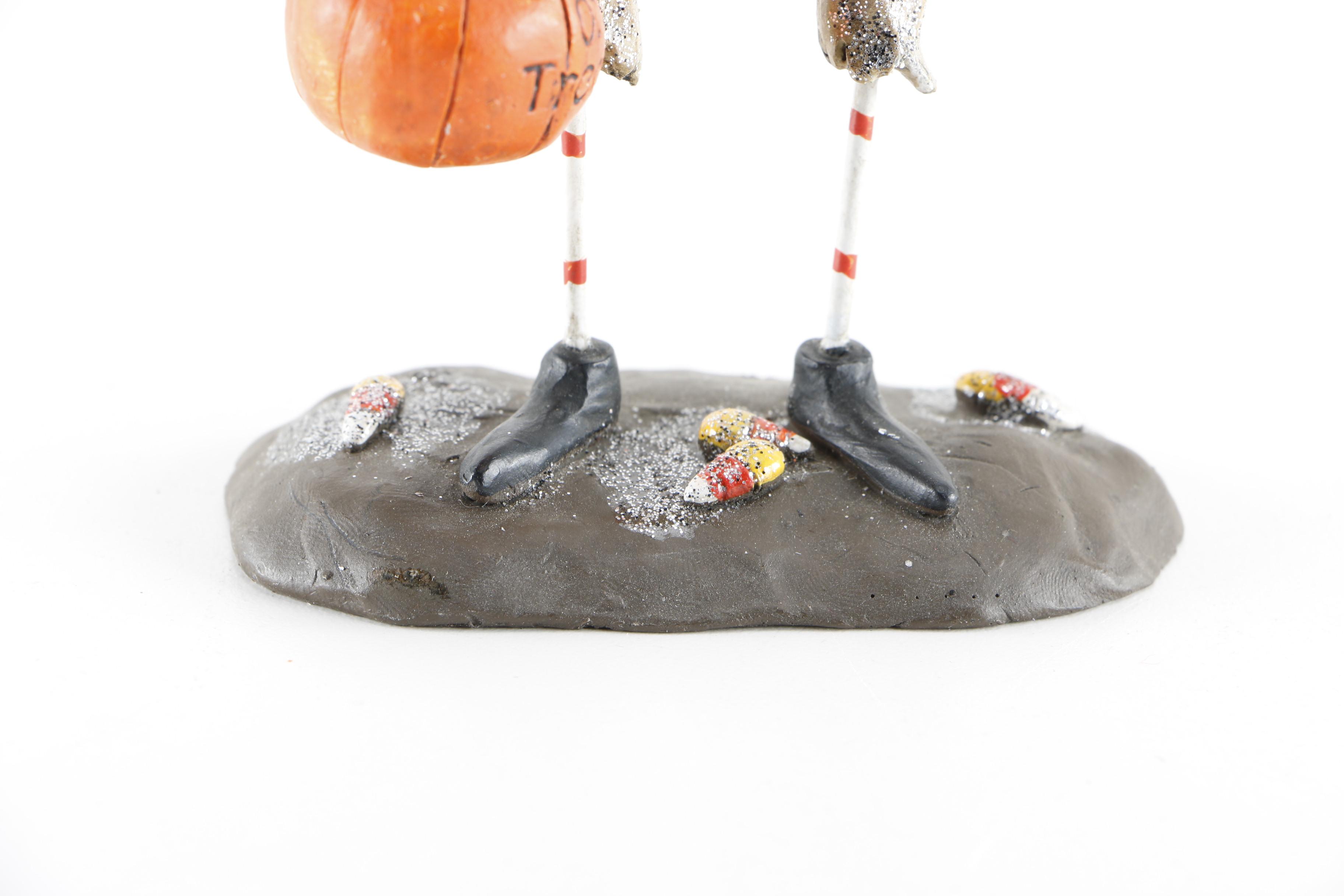 Wire Sculpture Jack-O-Lantern Figurines