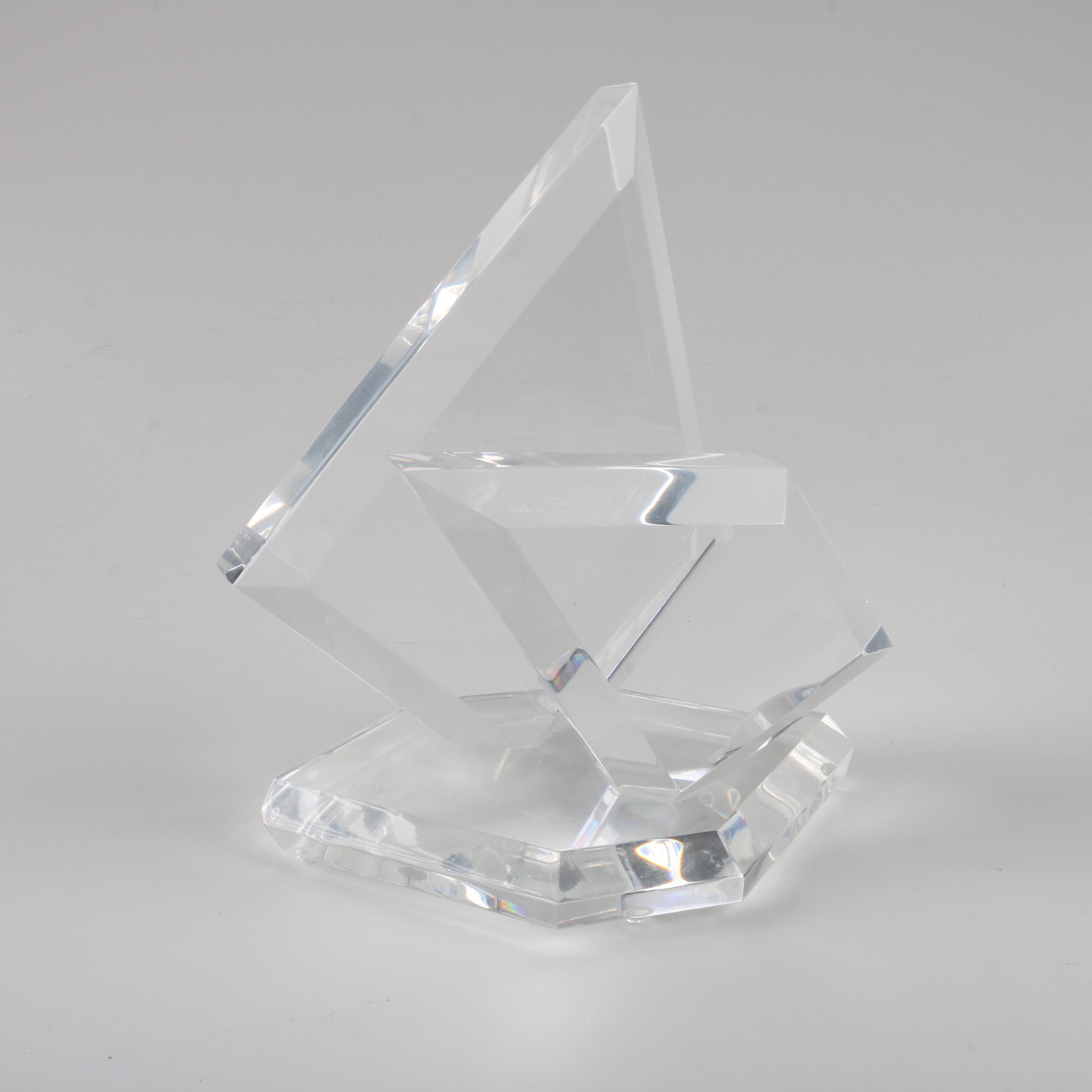 Eric Bauer Geometric Lucite Sculpture