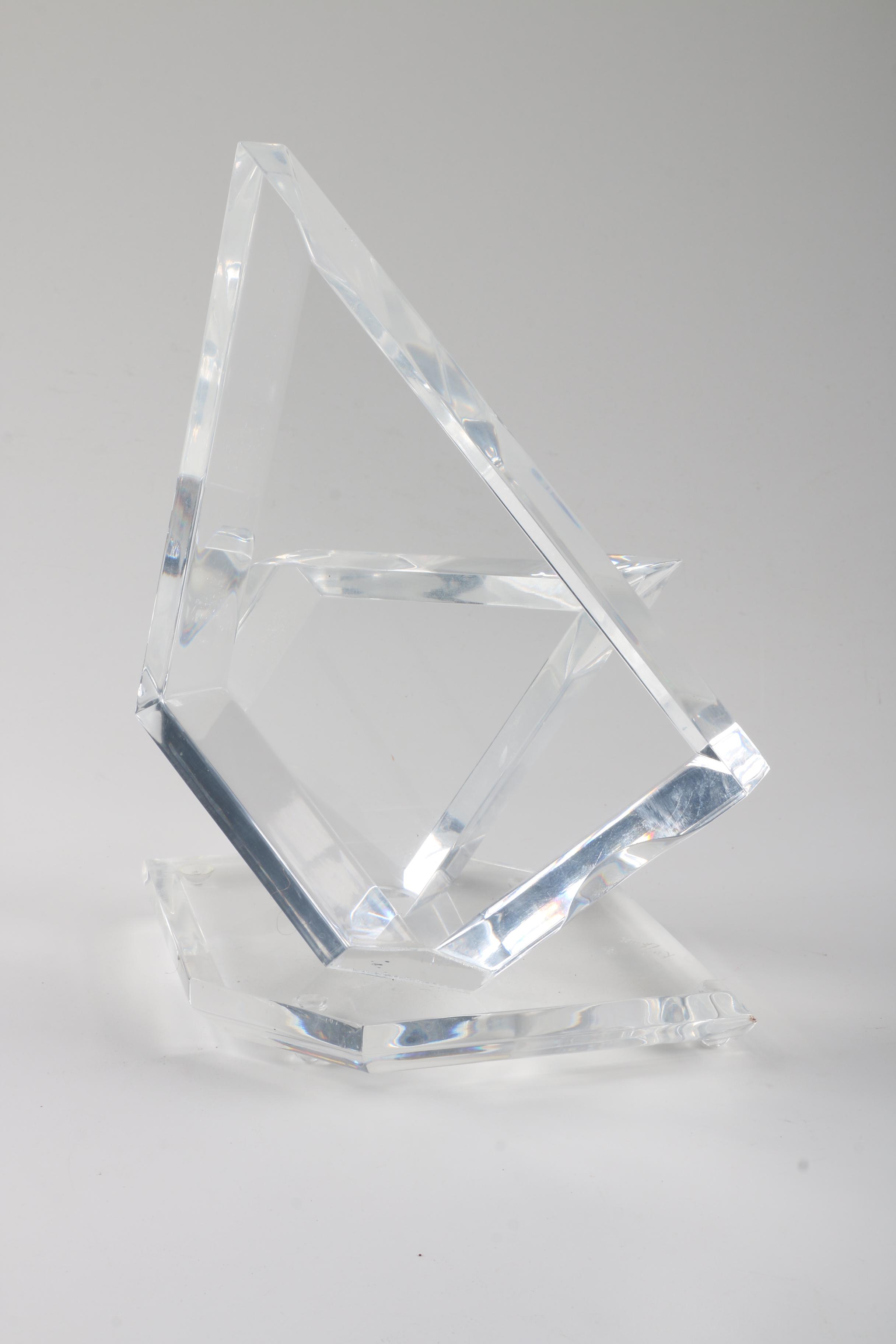 Eric Bauer Geometric Lucite Sculpture