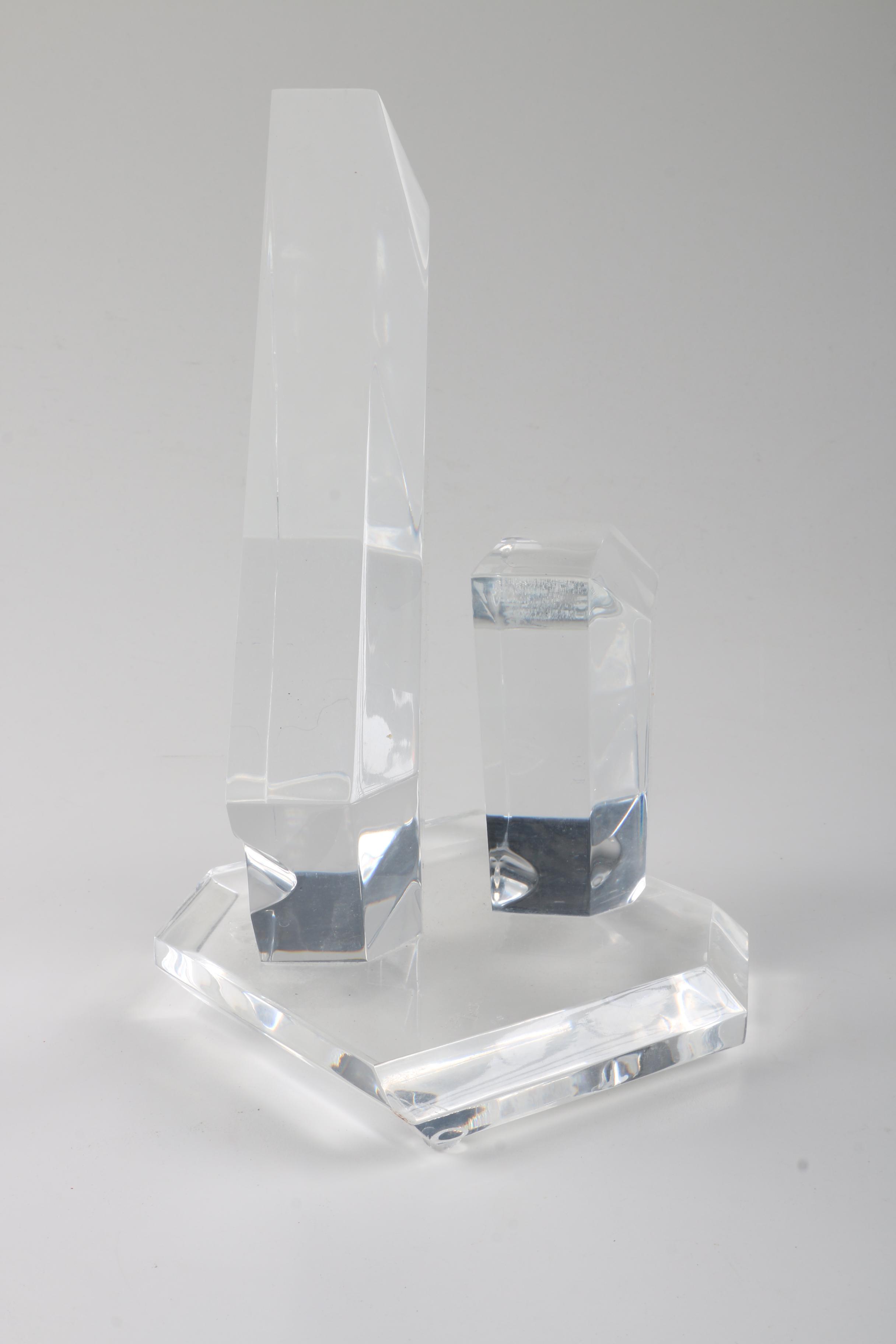 Eric Bauer Geometric Lucite Sculpture