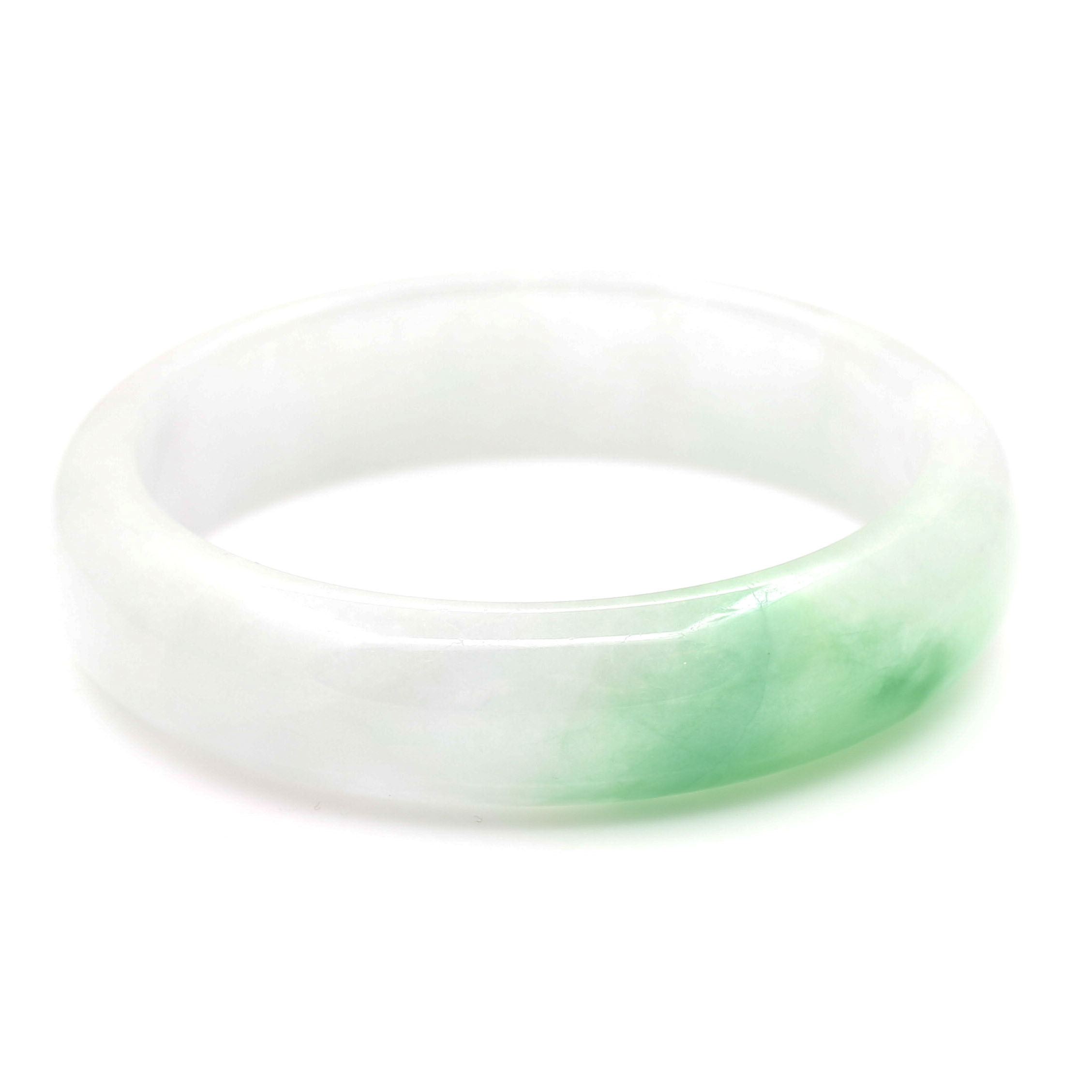Carved Jade Bangle Bracelet