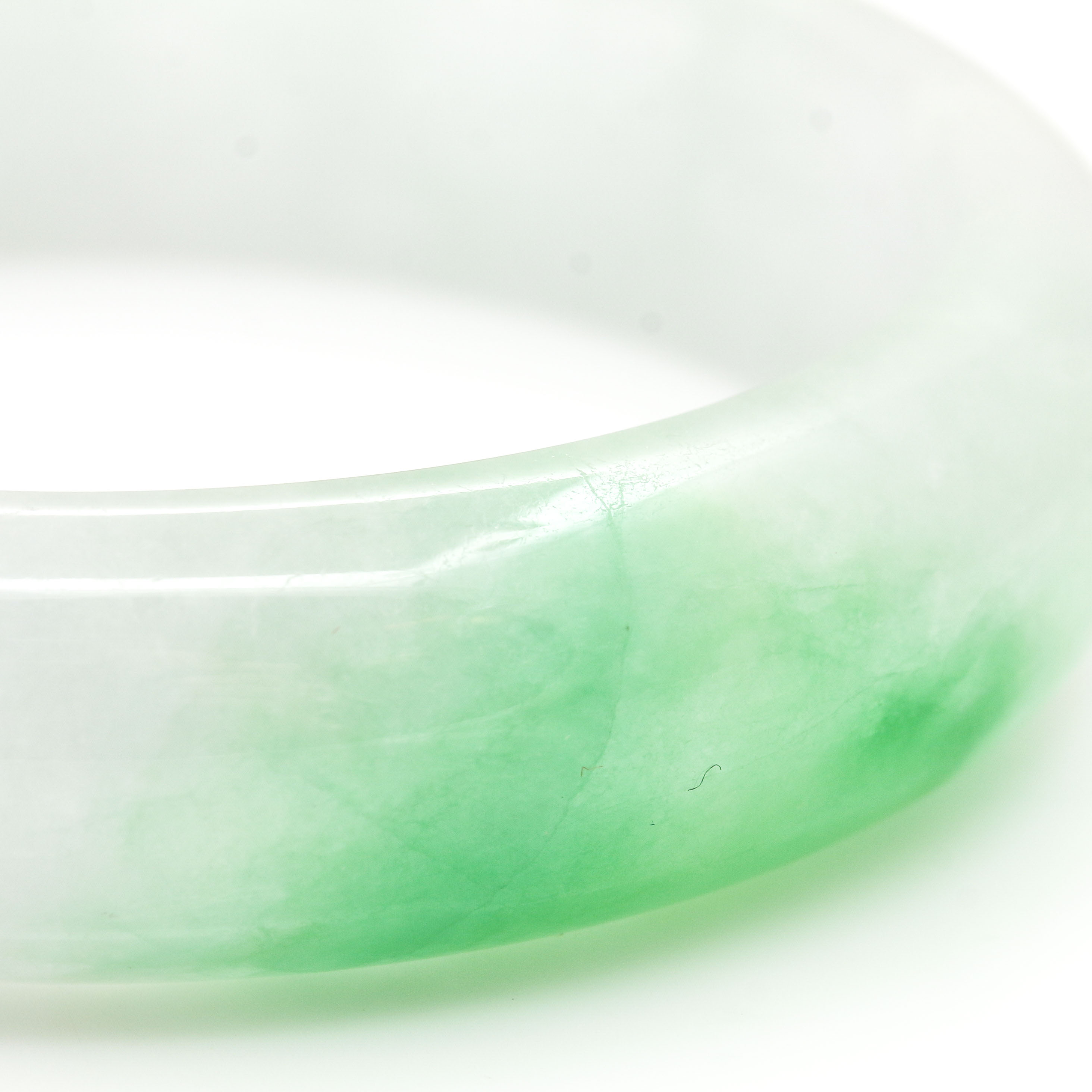 Carved Jade Bangle Bracelet