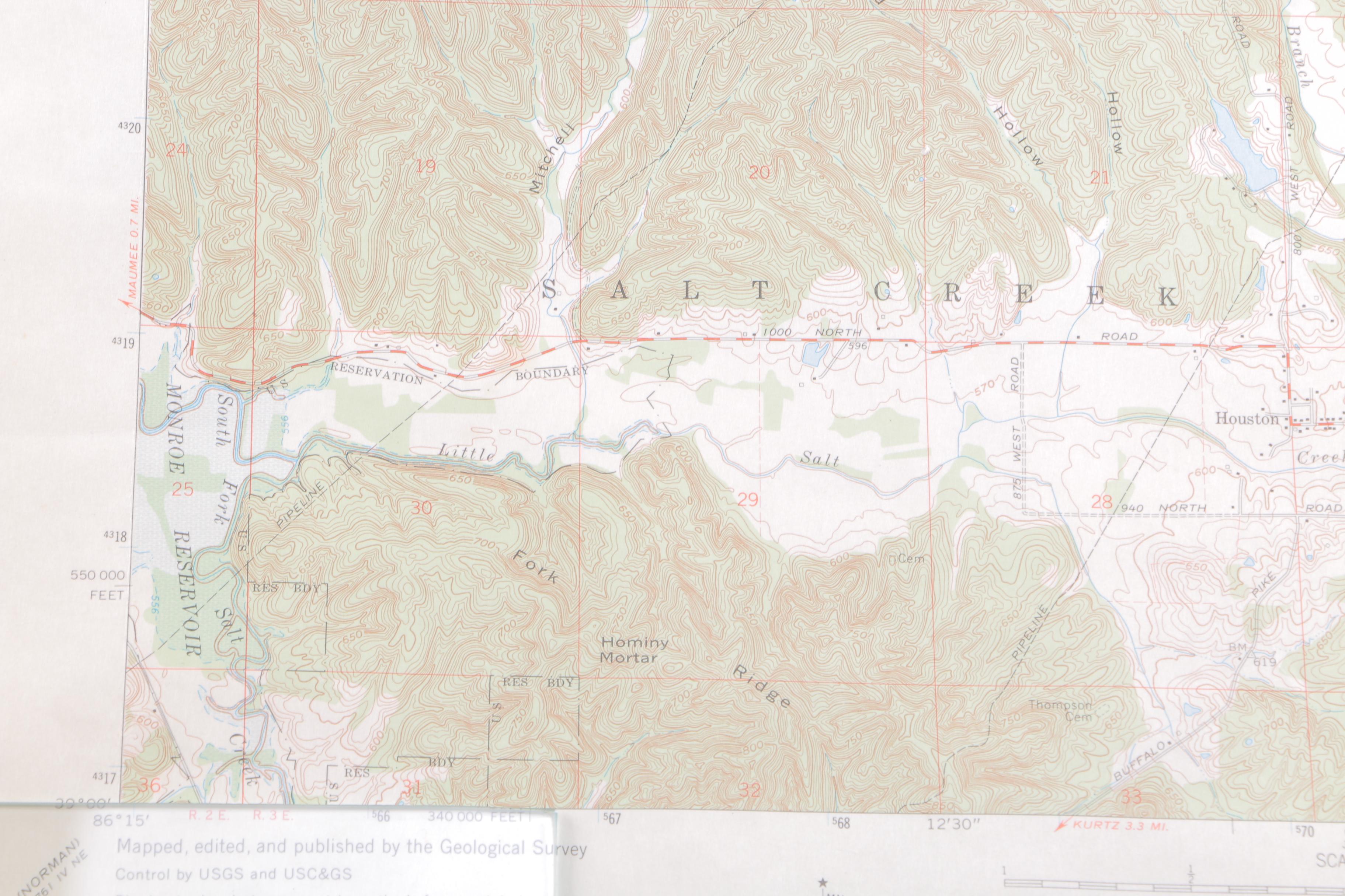 Topographic Maps of Indiana
