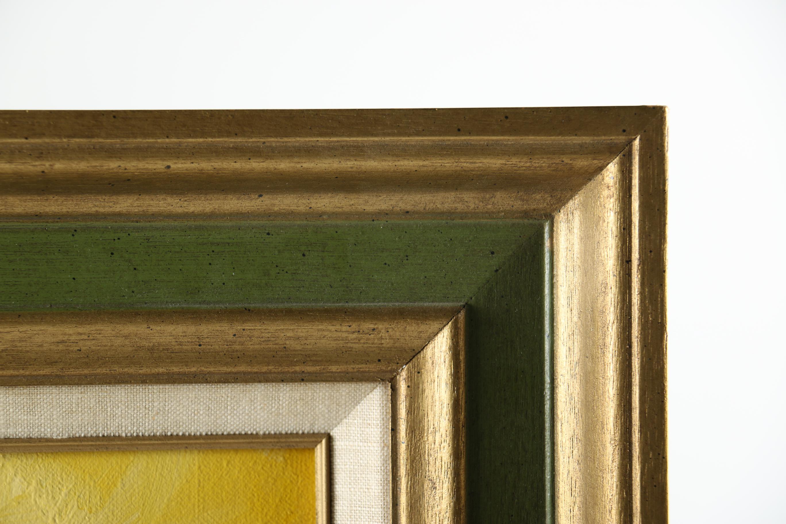 J. Fenton Original Oil Painting on Canvas of Beach Scene