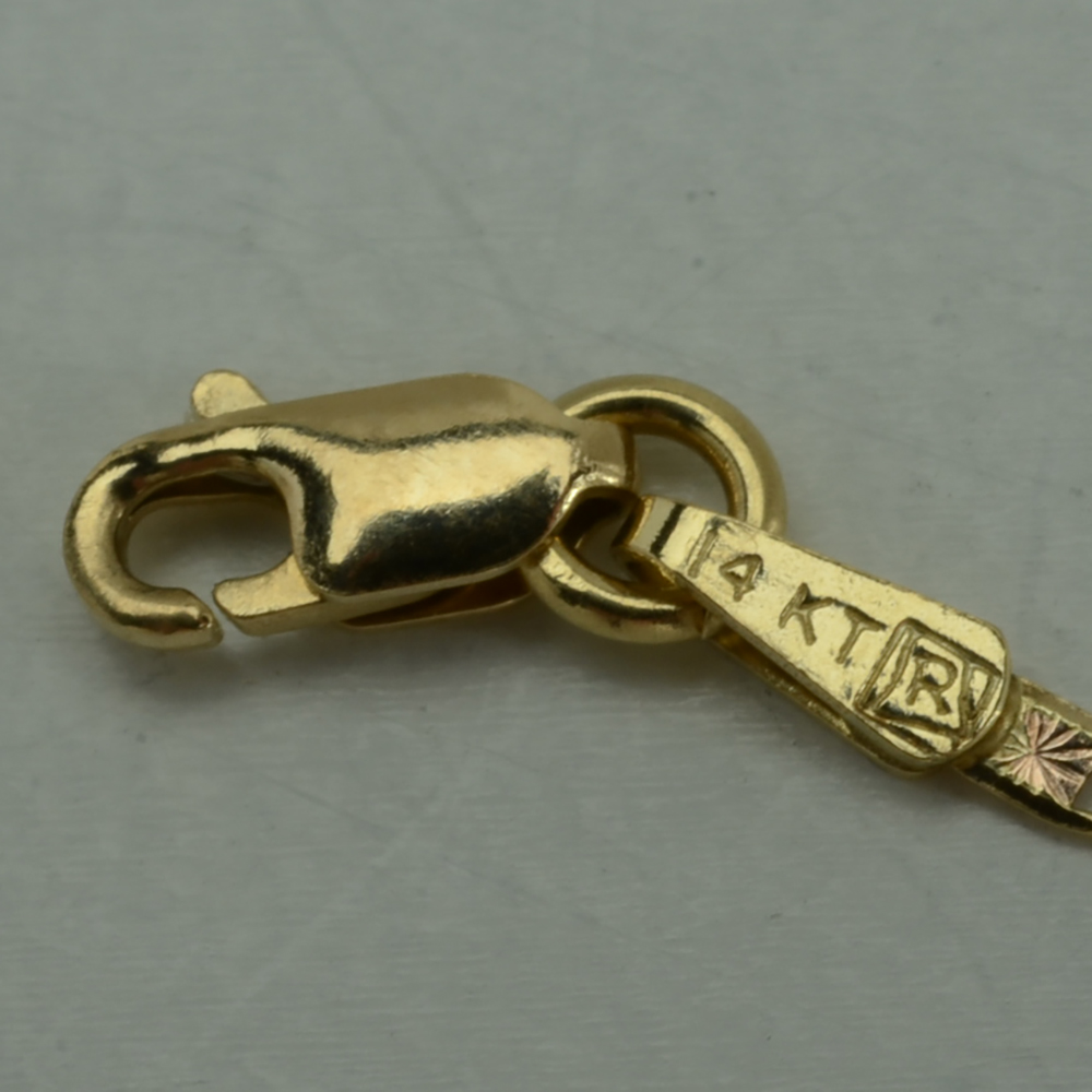 14K Yellow Gold Chain Bracelet and Necklace