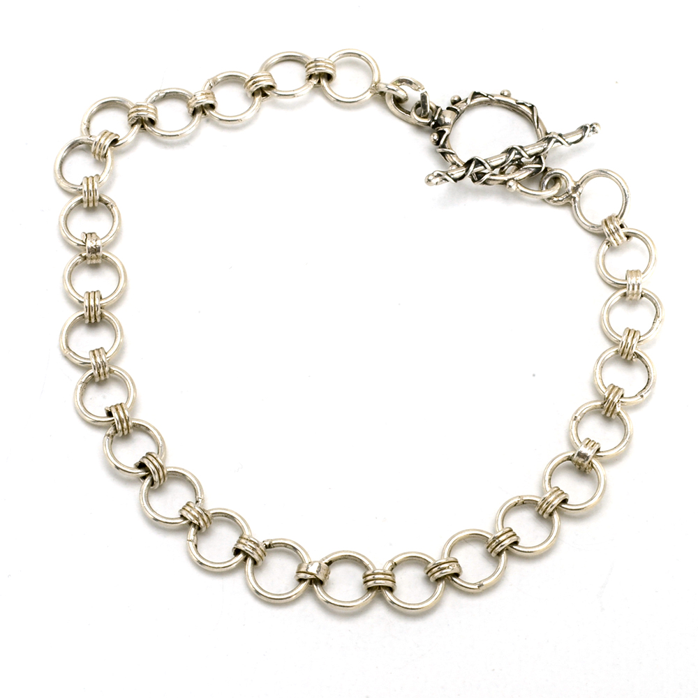 Two Sterling Silver Chain Link Bracelets