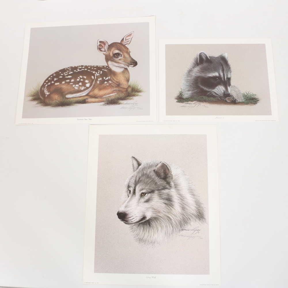 Harold Rigsby Limited Edition Offset Lithographs of Woodland Animals