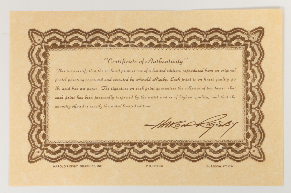 Harold Rigsby Limited Edition Offset Lithographs of Woodland Animals