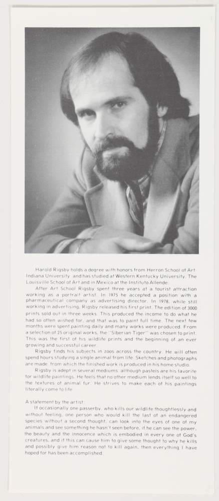 Harold Rigsby Limited Edition Offset Lithographs of Woodland Animals