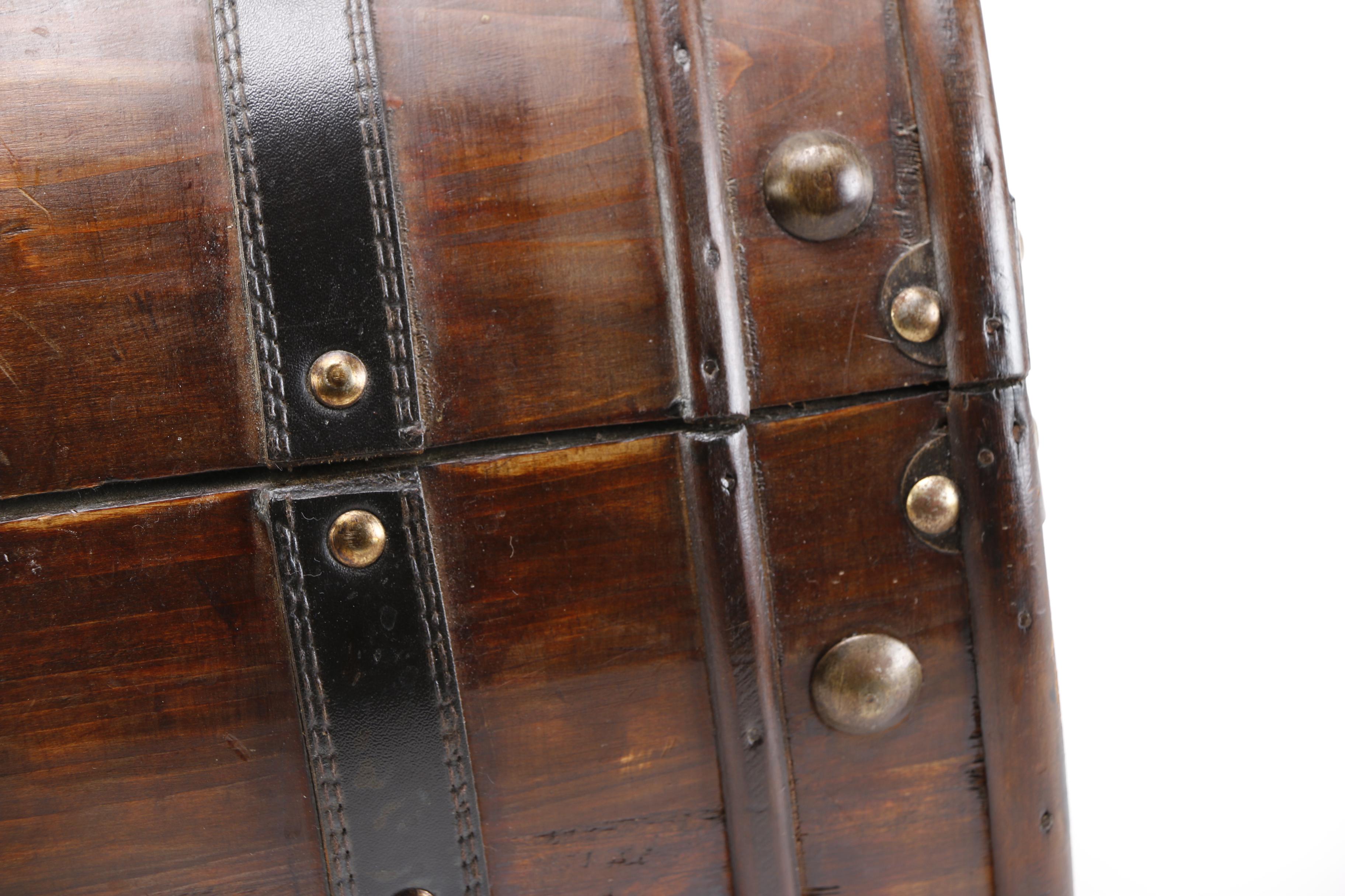 Small Wooden Barrel Chest