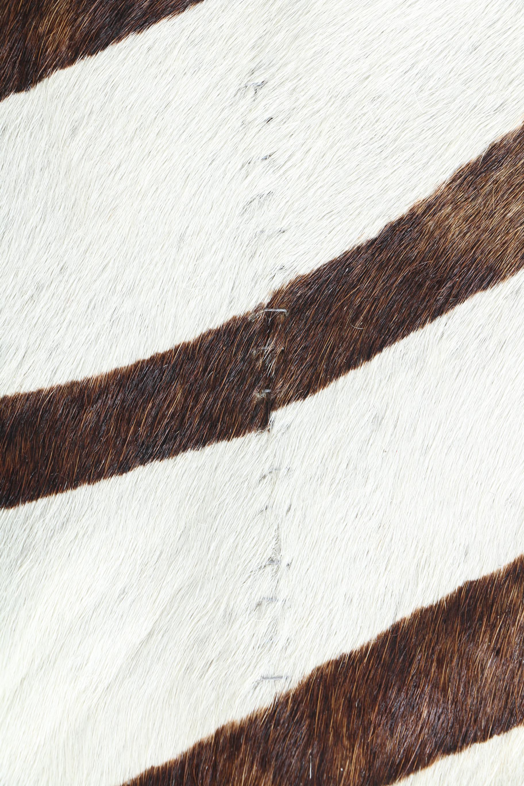 Zebra Print Cowhide Rug